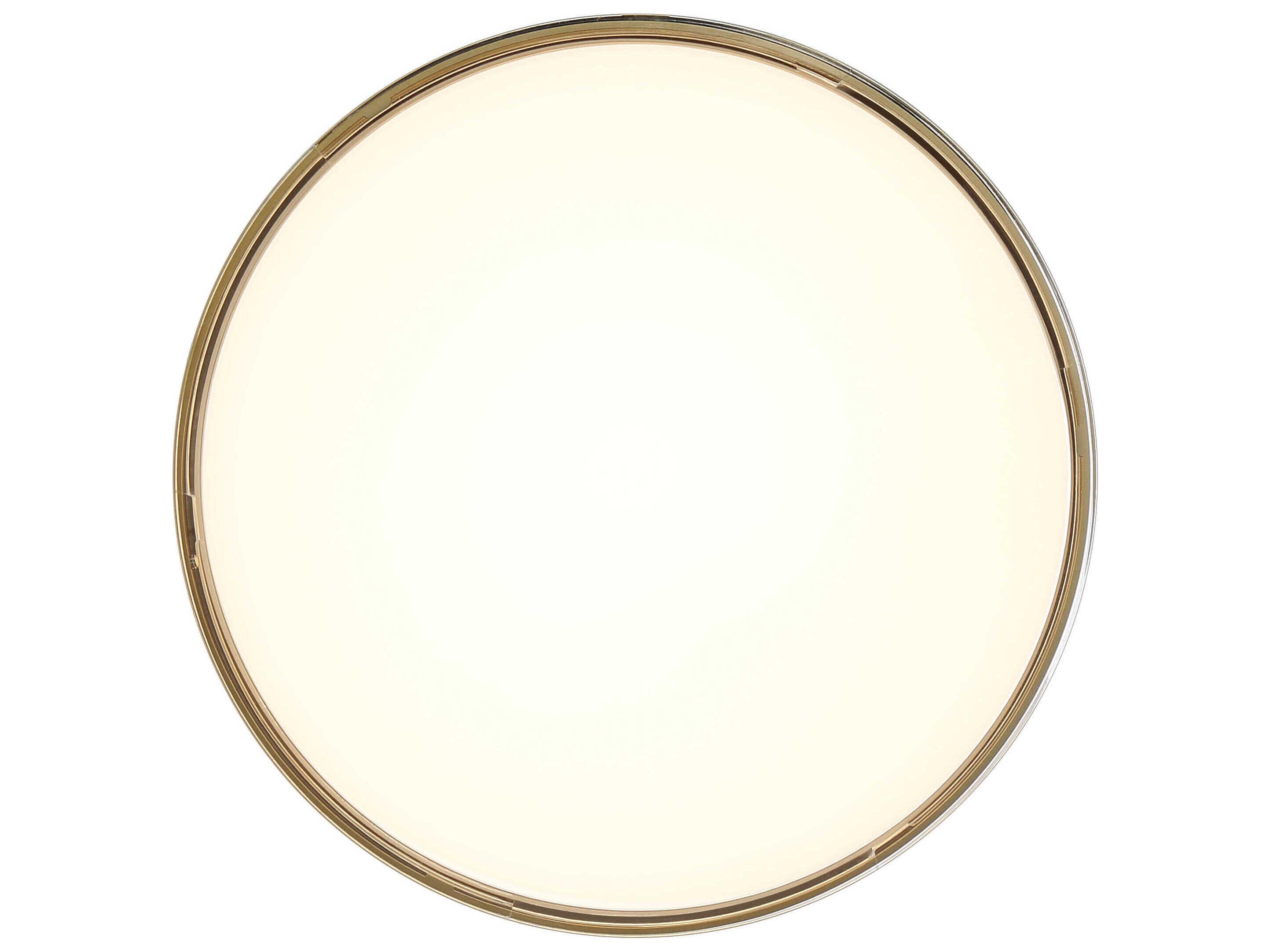 Minka Lavery Vantage 1-Light Ashen Brass Round Flush Mount