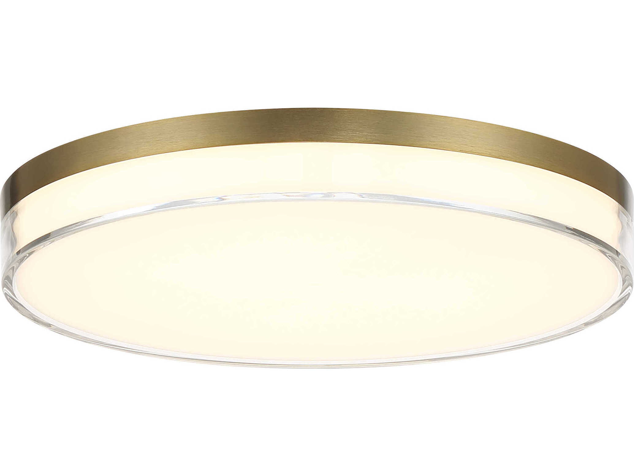 Minka Lavery Vantage 1-Light Ashen Brass Round Flush Mount