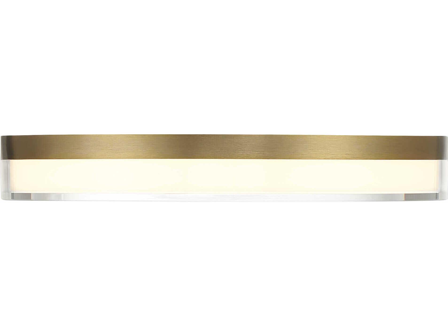 Minka Lavery Vantage 1-Light Ashen Brass Round Flush Mount