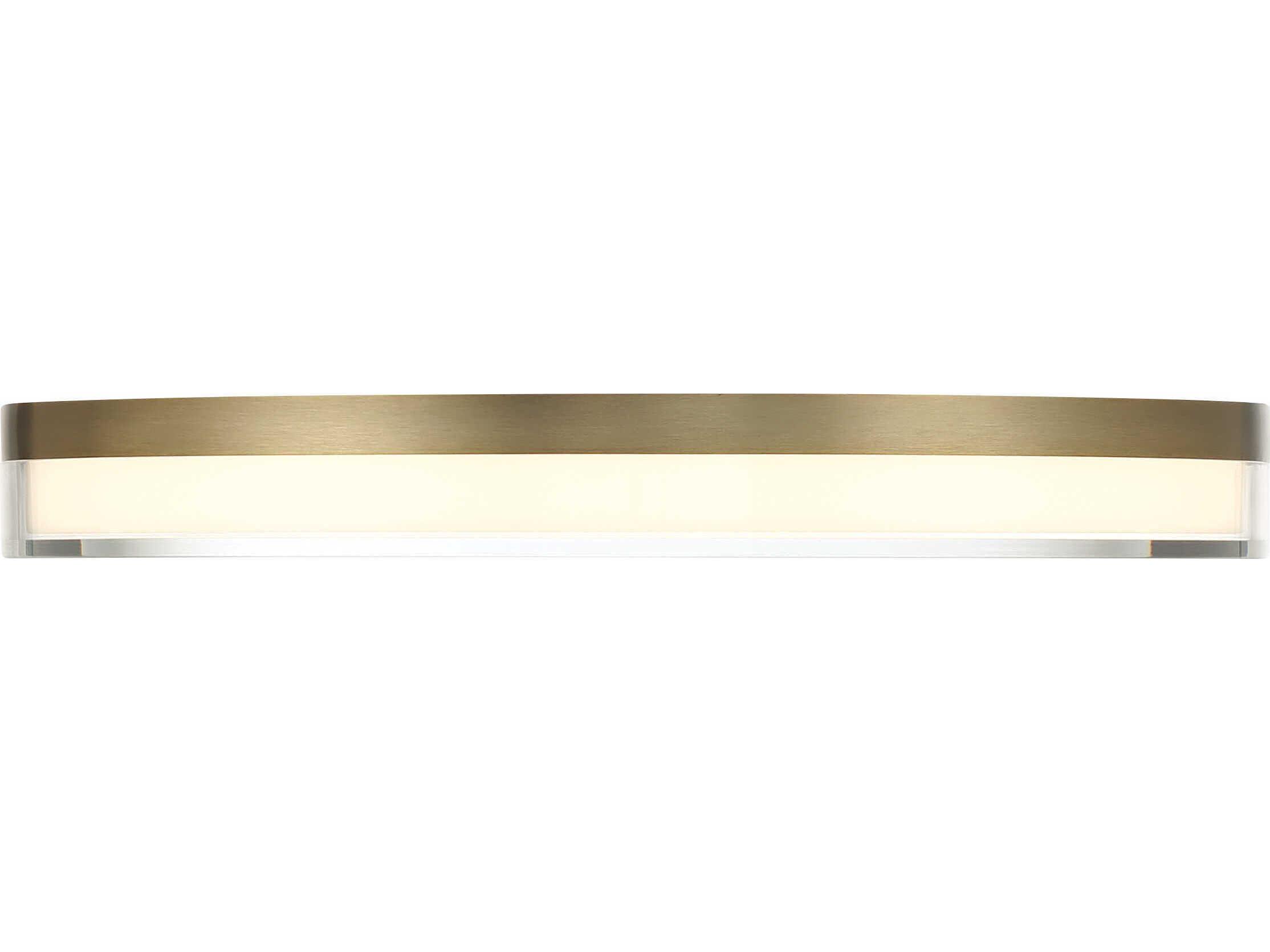 Minka Lavery Vantage 1-Light Ashen Brass Round Flush Mount