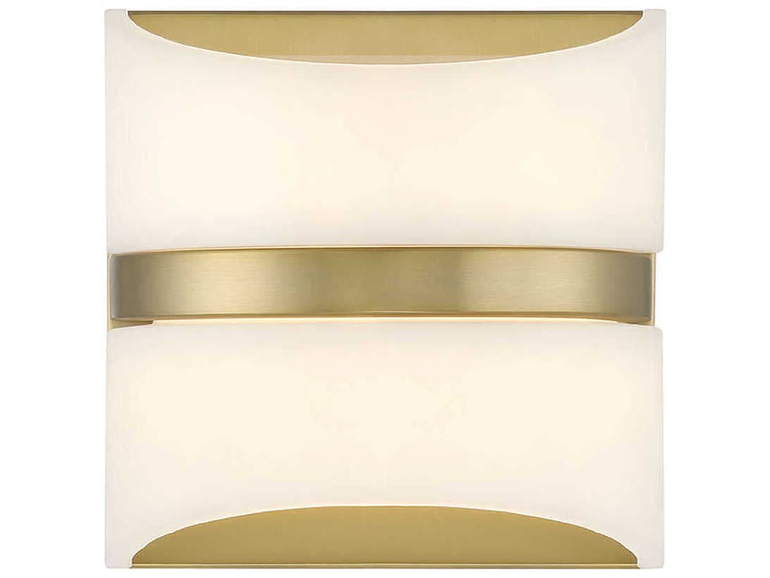 Minka Lavery Velaux 1-Light Soft Brass Glass LED Wall Sconce