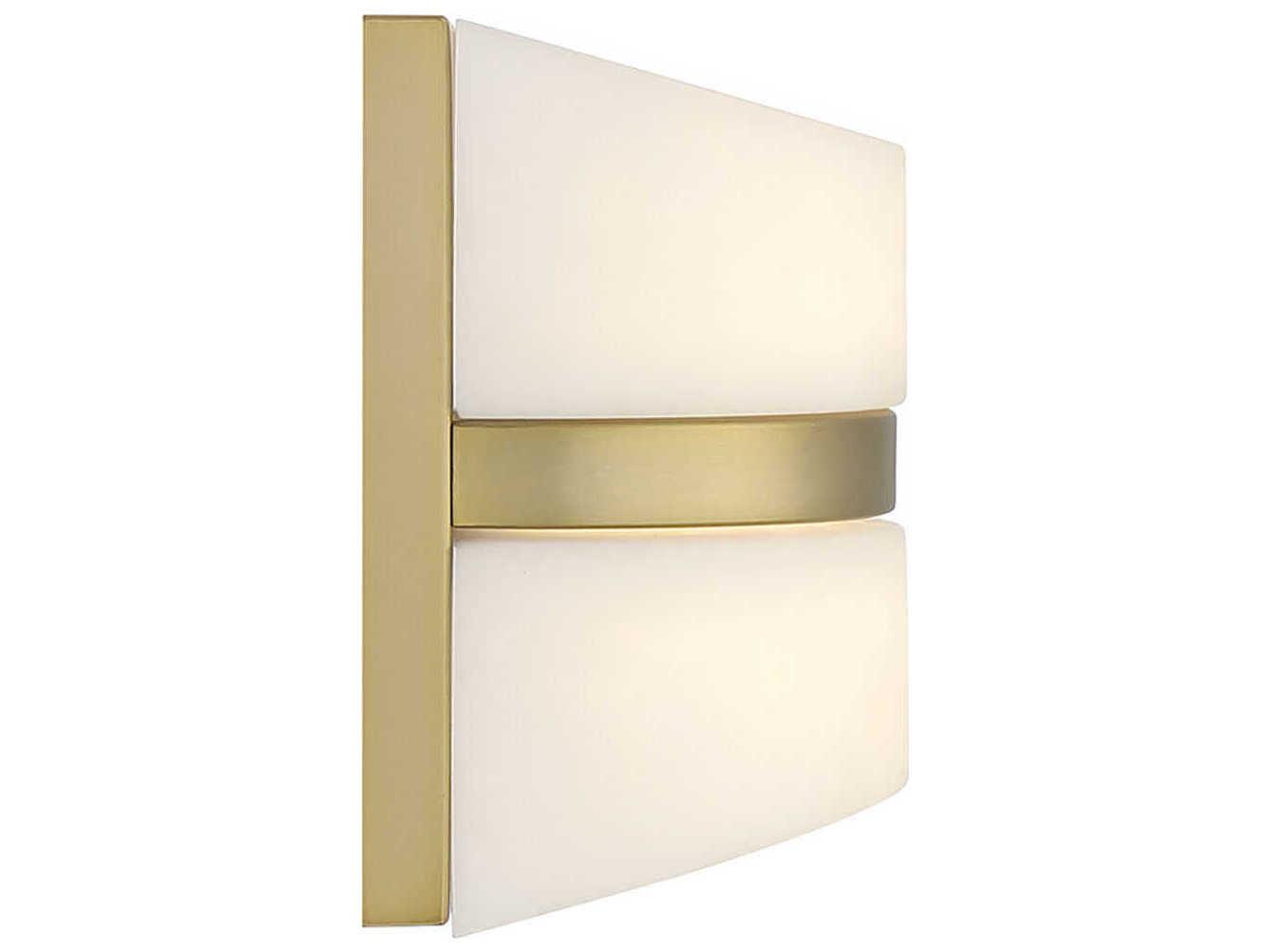 Minka Lavery Velaux 1-Light Soft Brass Glass LED Wall Sconce