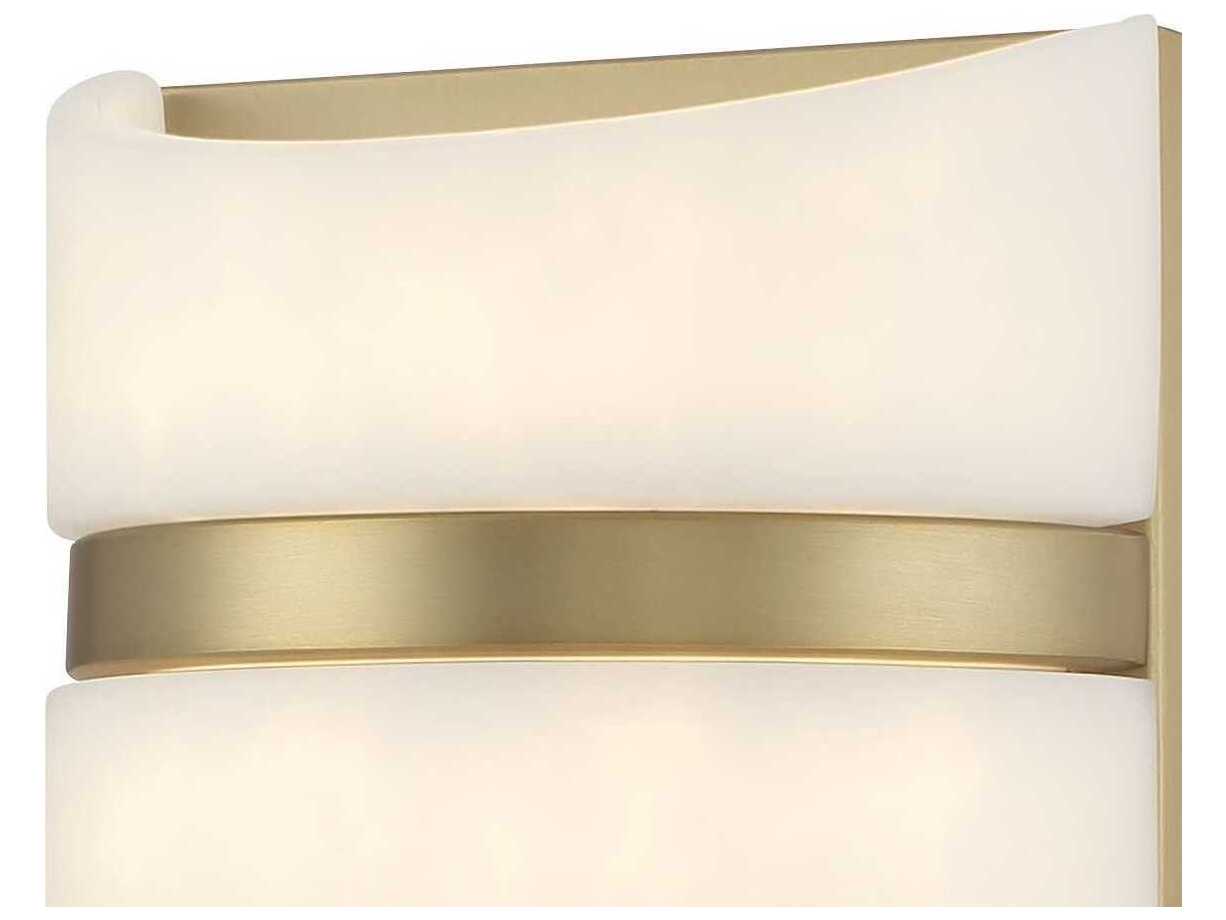 Minka Lavery Velaux 1-Light Soft Brass Glass LED Wall Sconce