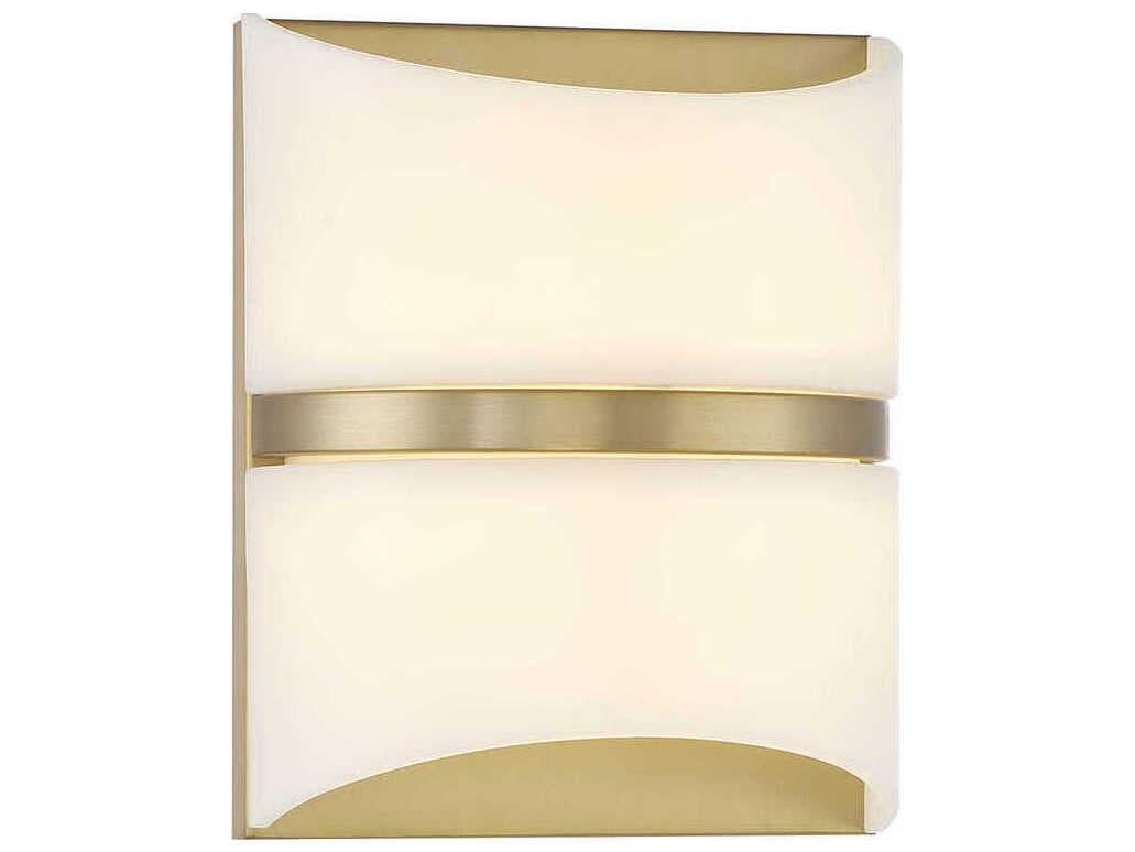 Minka Lavery Velaux 1-Light Soft Brass Glass LED Wall Sconce