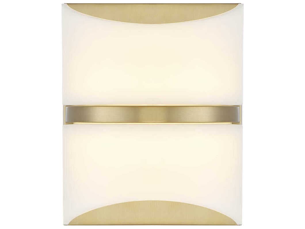 Minka Lavery Velaux 1-Light Soft Brass Glass LED Wall Sconce