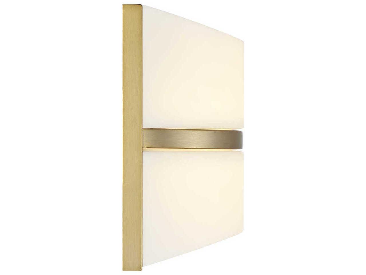 Minka Lavery Velaux 1-Light Soft Brass Glass LED Wall Sconce