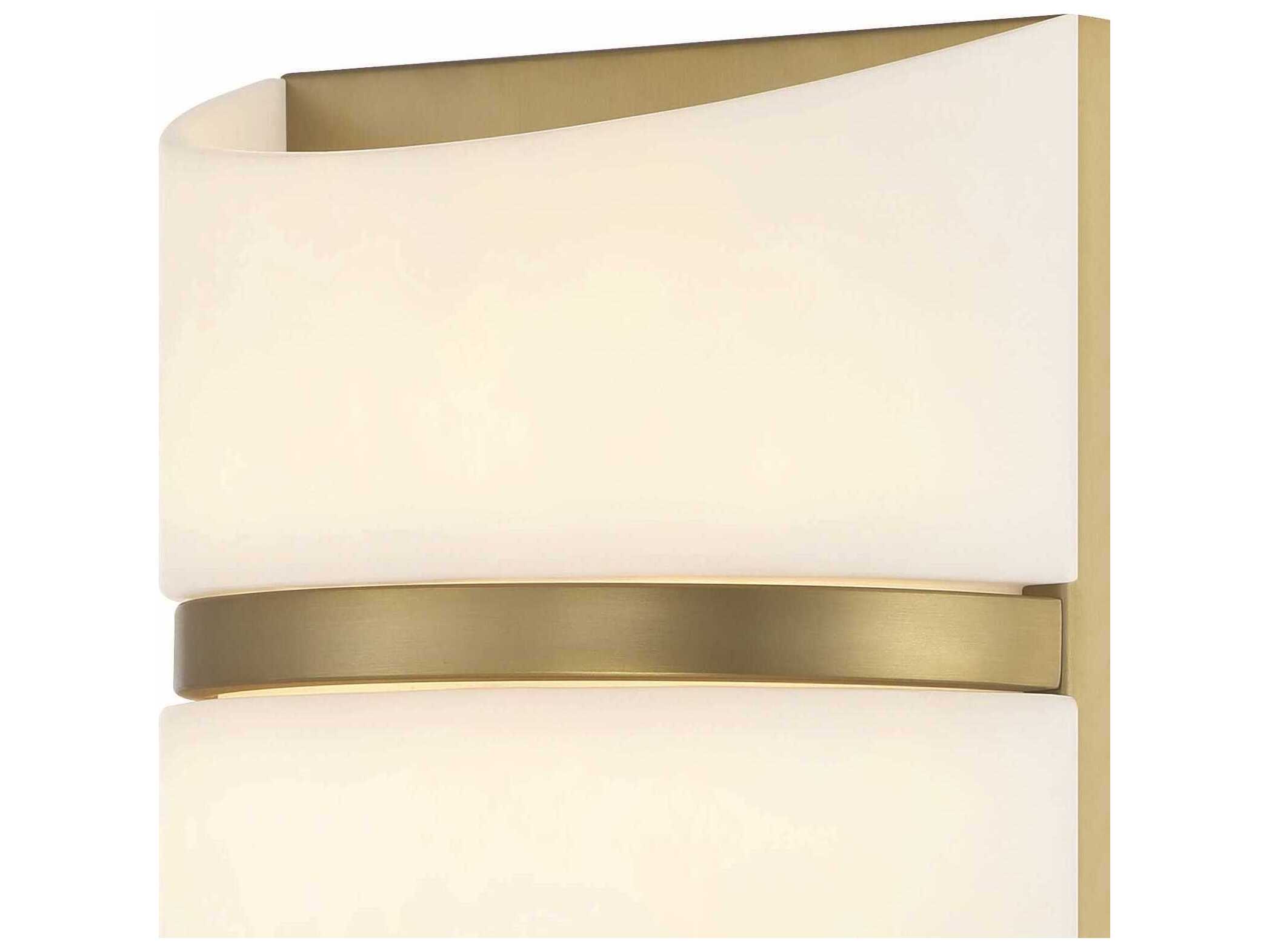 Minka Lavery Velaux 1-Light Soft Brass Glass LED Wall Sconce