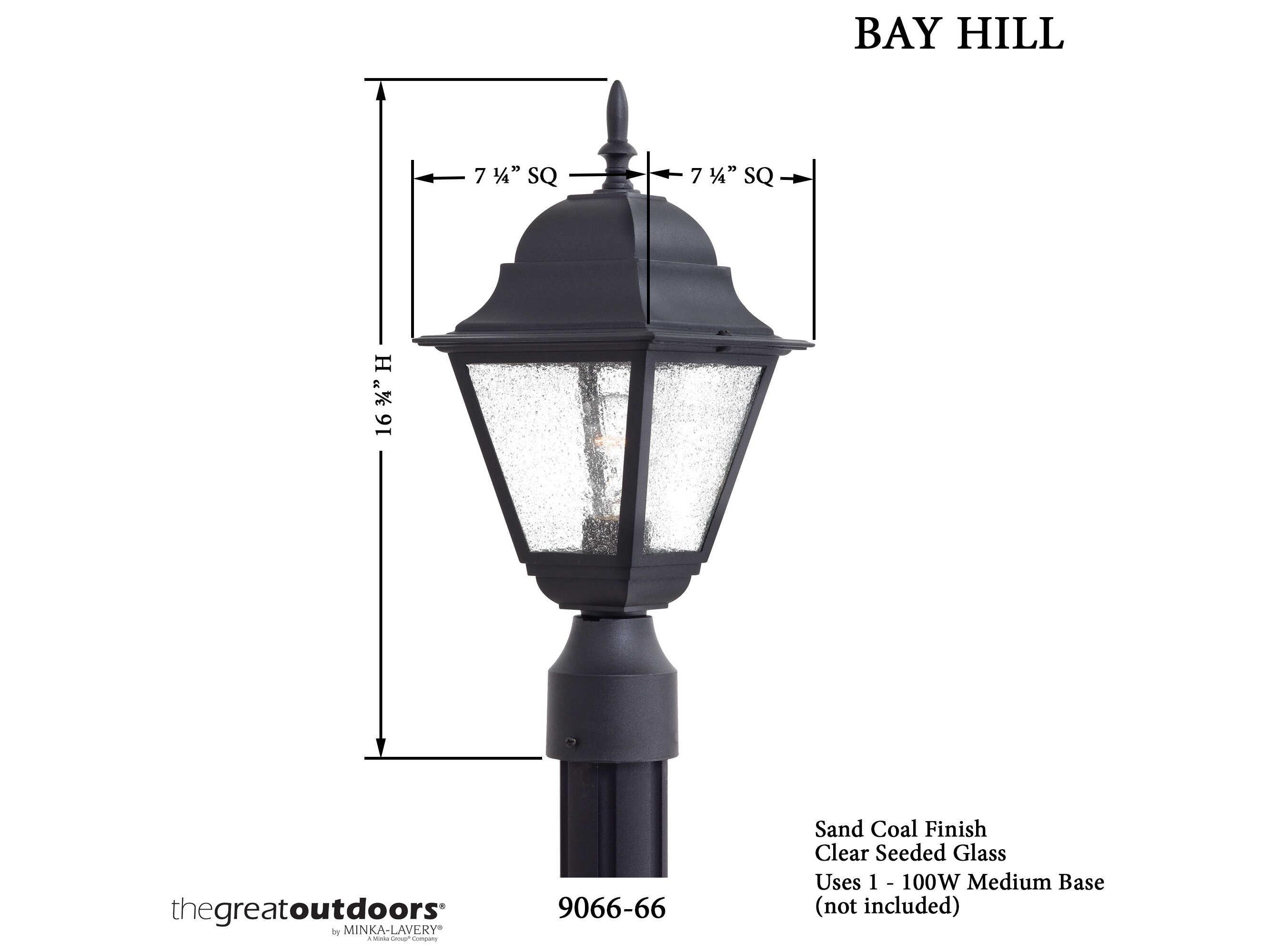 Minka Lavery Bay Hill 1 - Light Outdoor Post Light