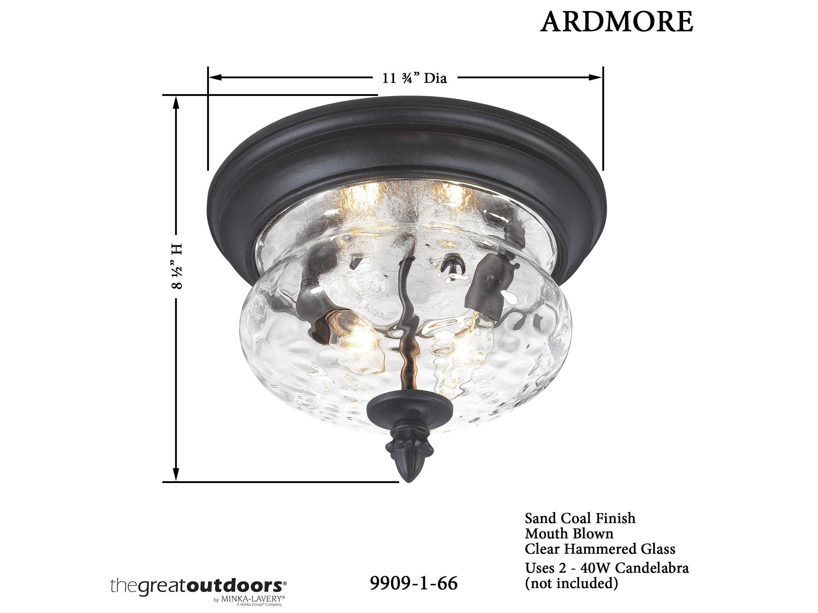 Minka Lavery Ardmore Glass Outdoor Ceiling Light