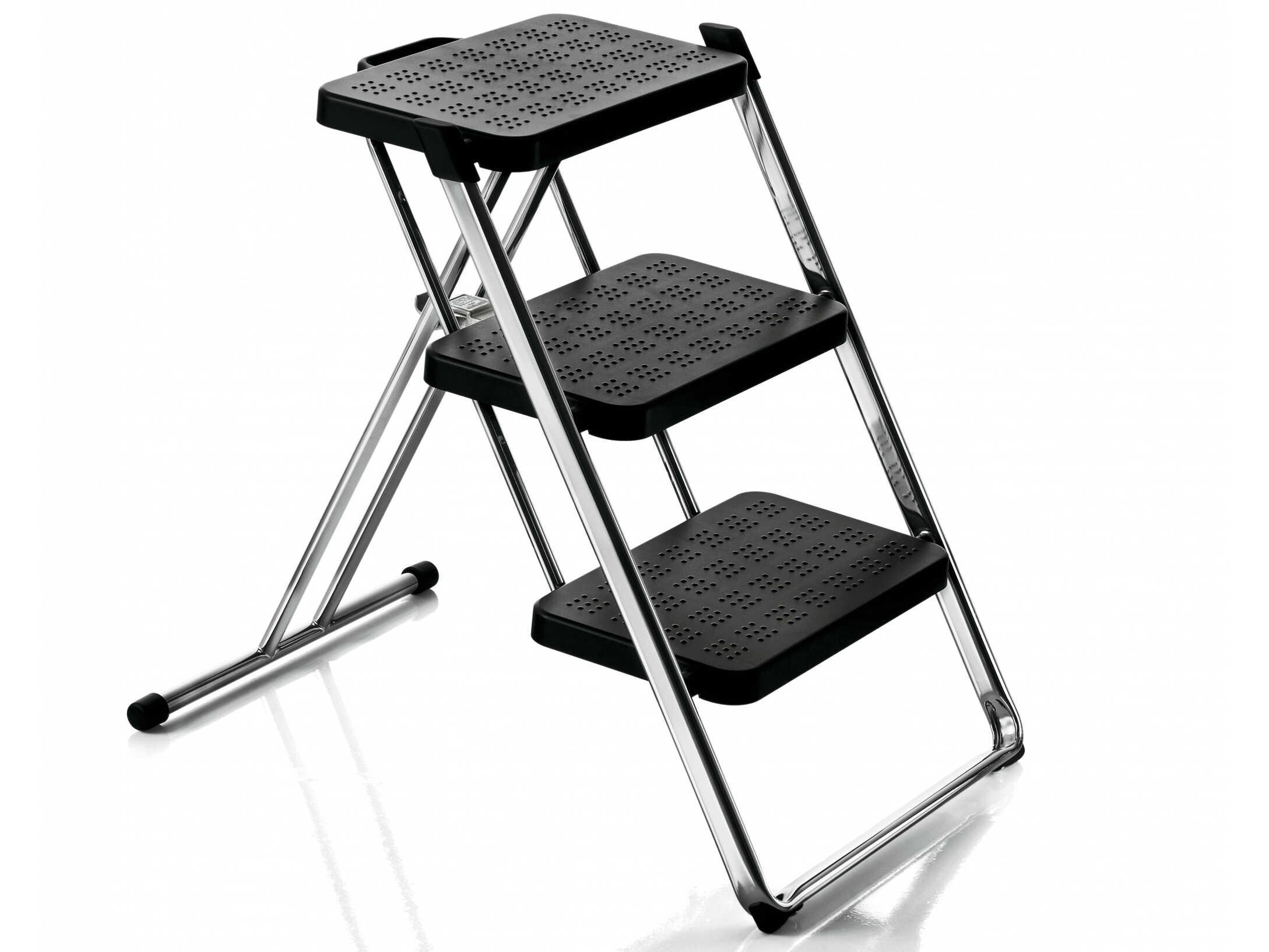 Magis Nuova Chromed Black Step Ladder