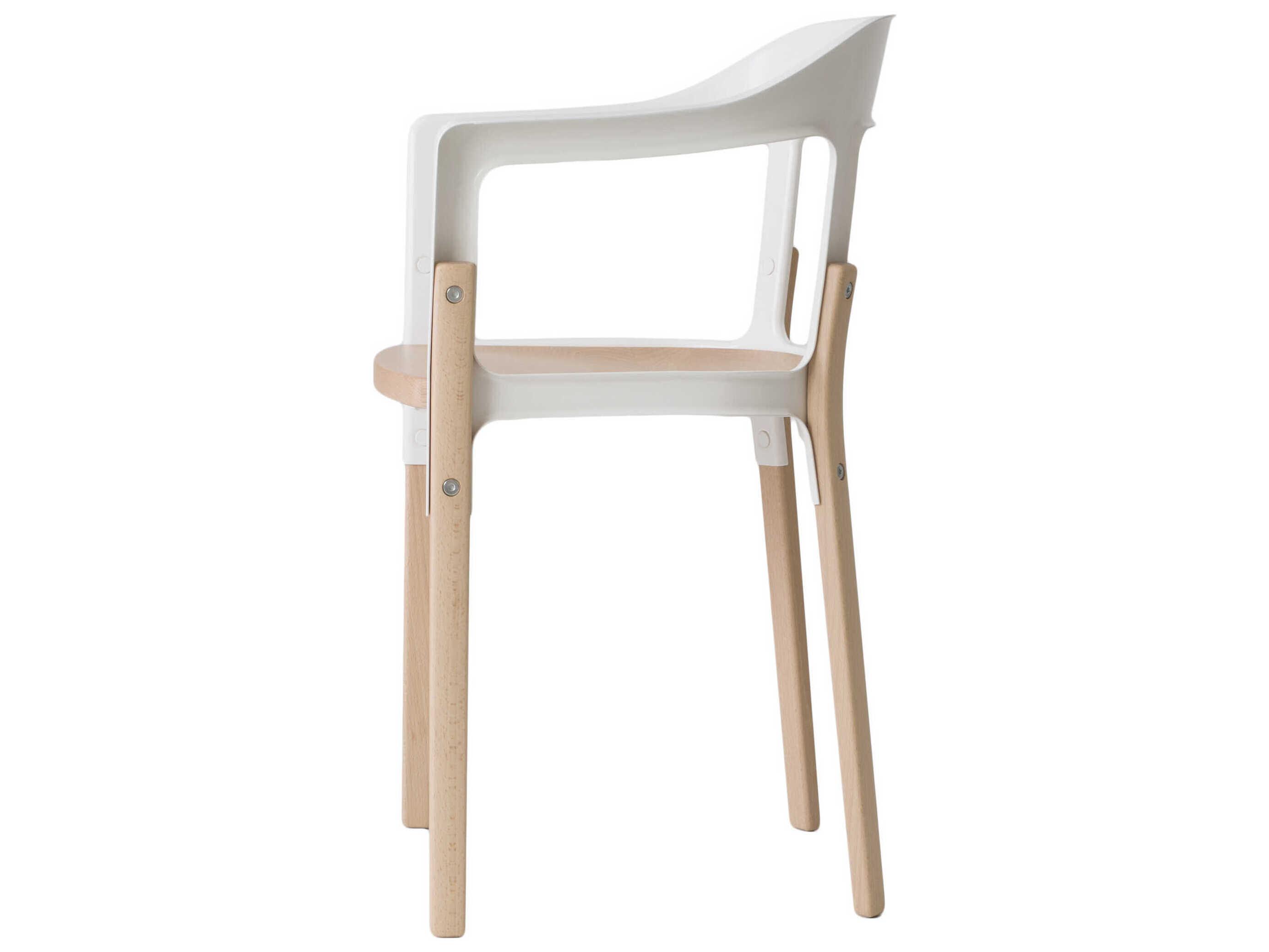 Magis Steelwood Beech Wood Arm Dining Chair