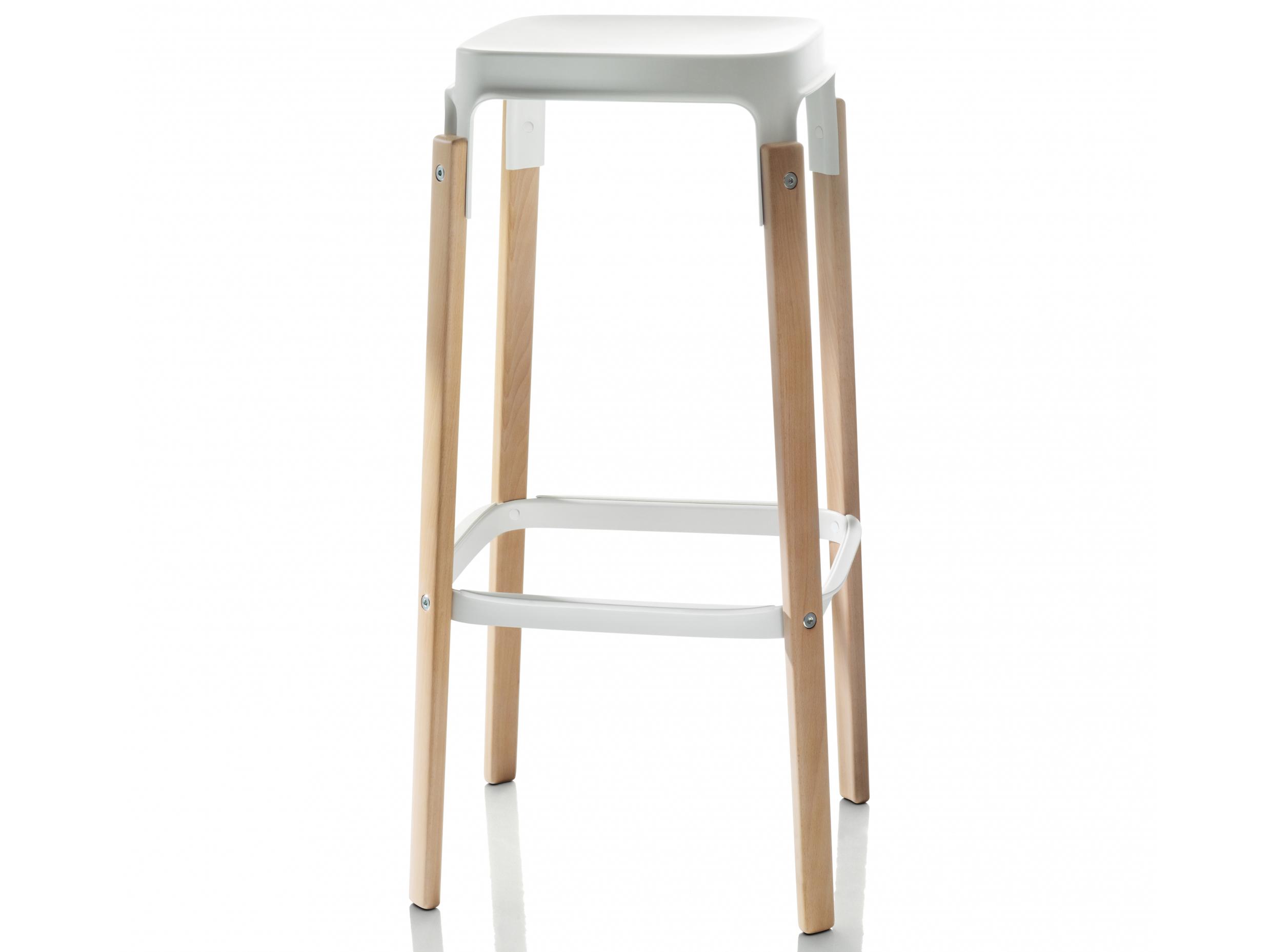 Magis Steelwood Beech Wood Bar Stool