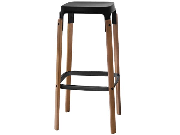 Magis Steelwood Walnut Wood Bar Stool