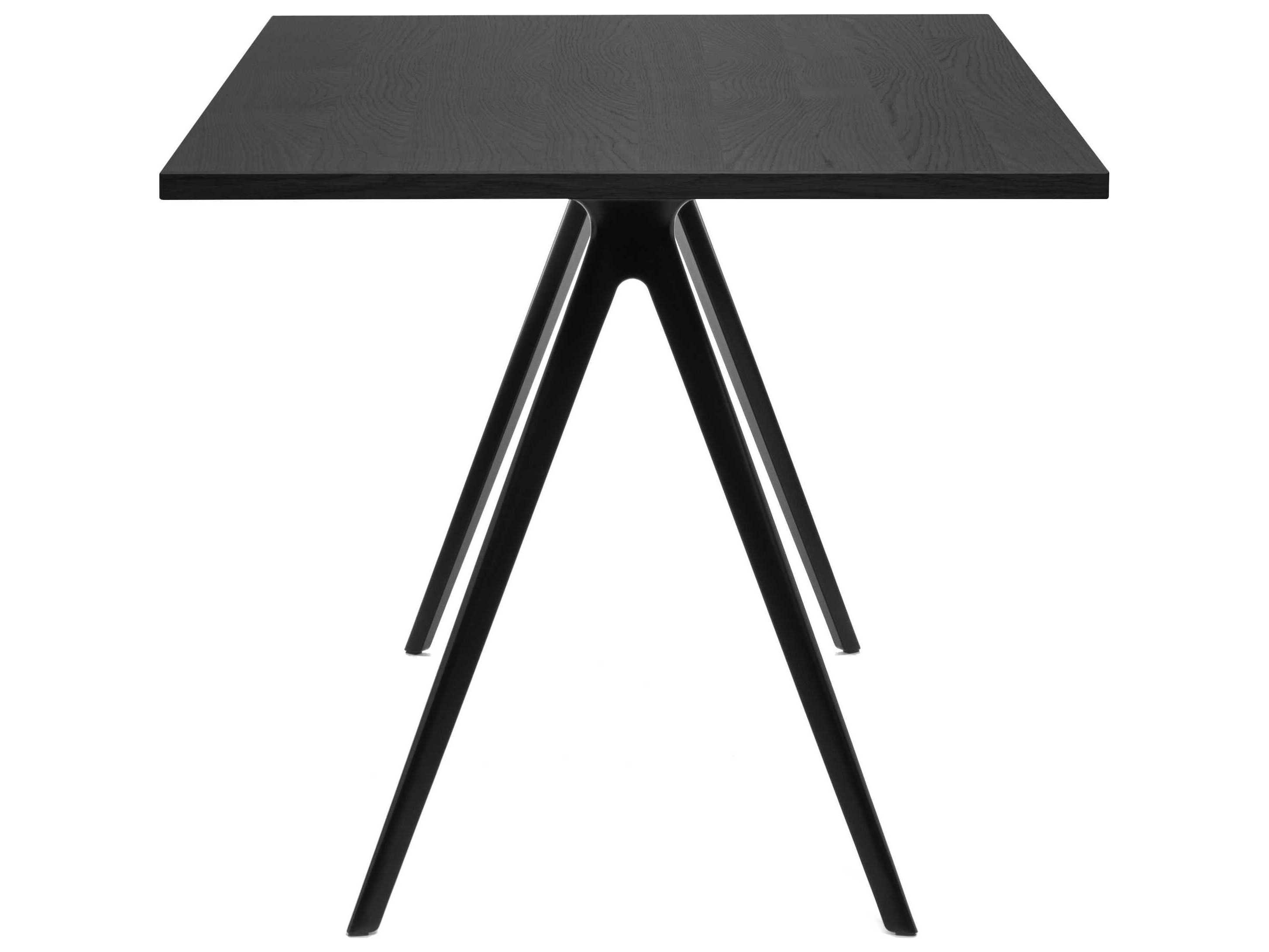 Magis Baguette Rectangular Wood Black Dining Table