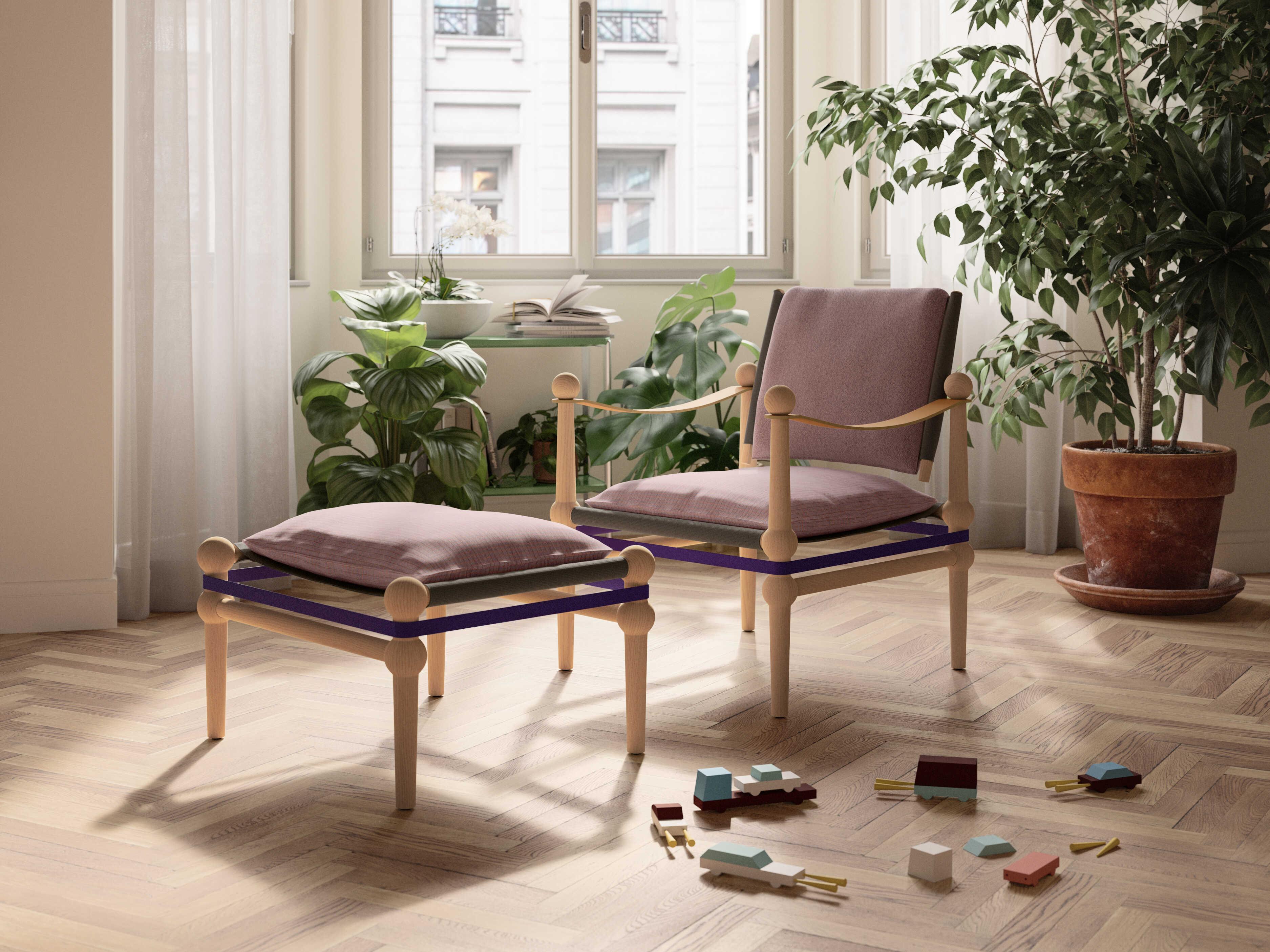 Magis Twain Chair and Ottoman Set