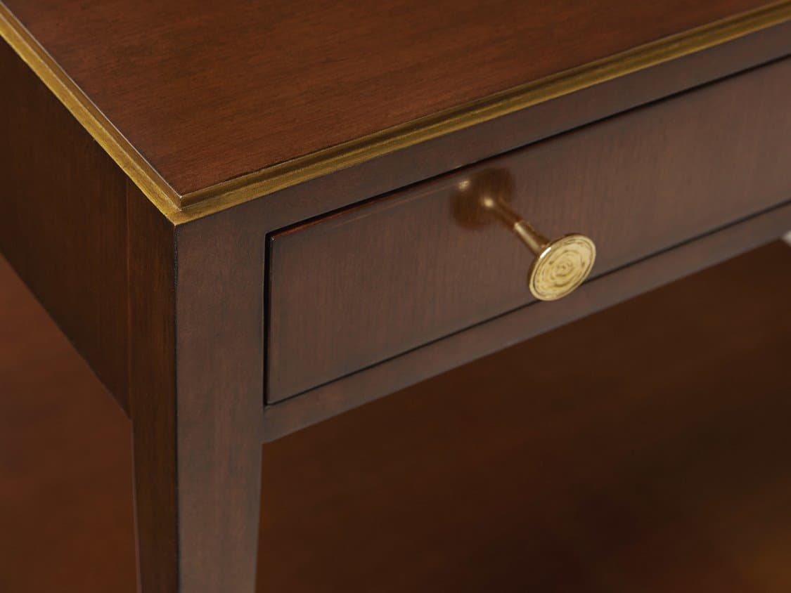 Modern History Home Italian Rectangular Wood End Table