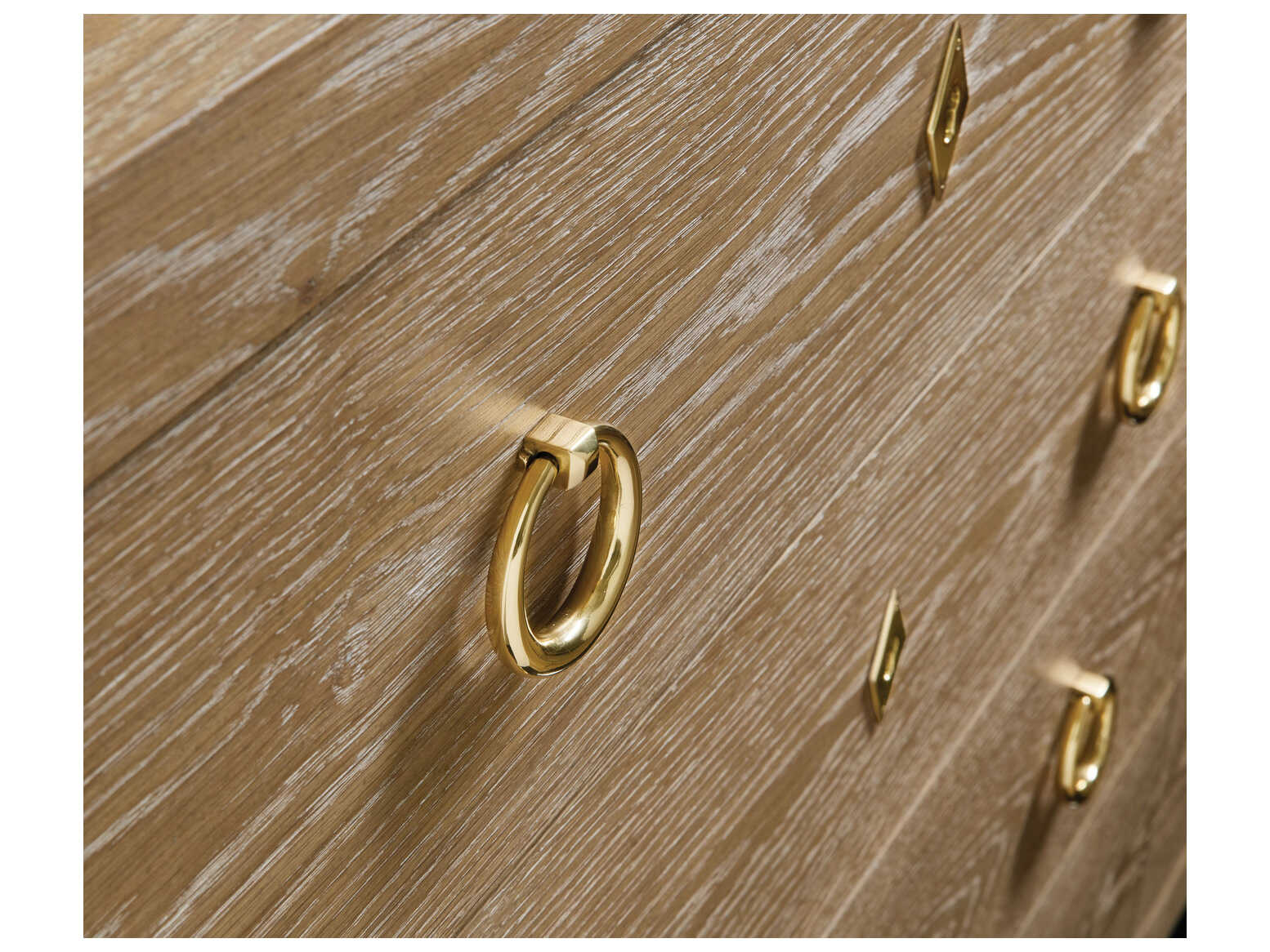 Modern History Home Ventura Beige Oak Wood Double Dresser