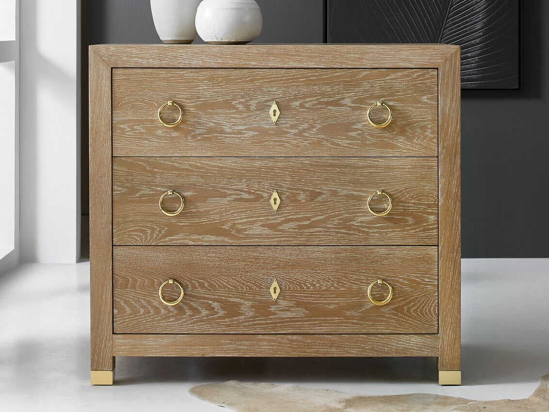 Modern History Home Ventura Brown Oak Wood Accent Chest