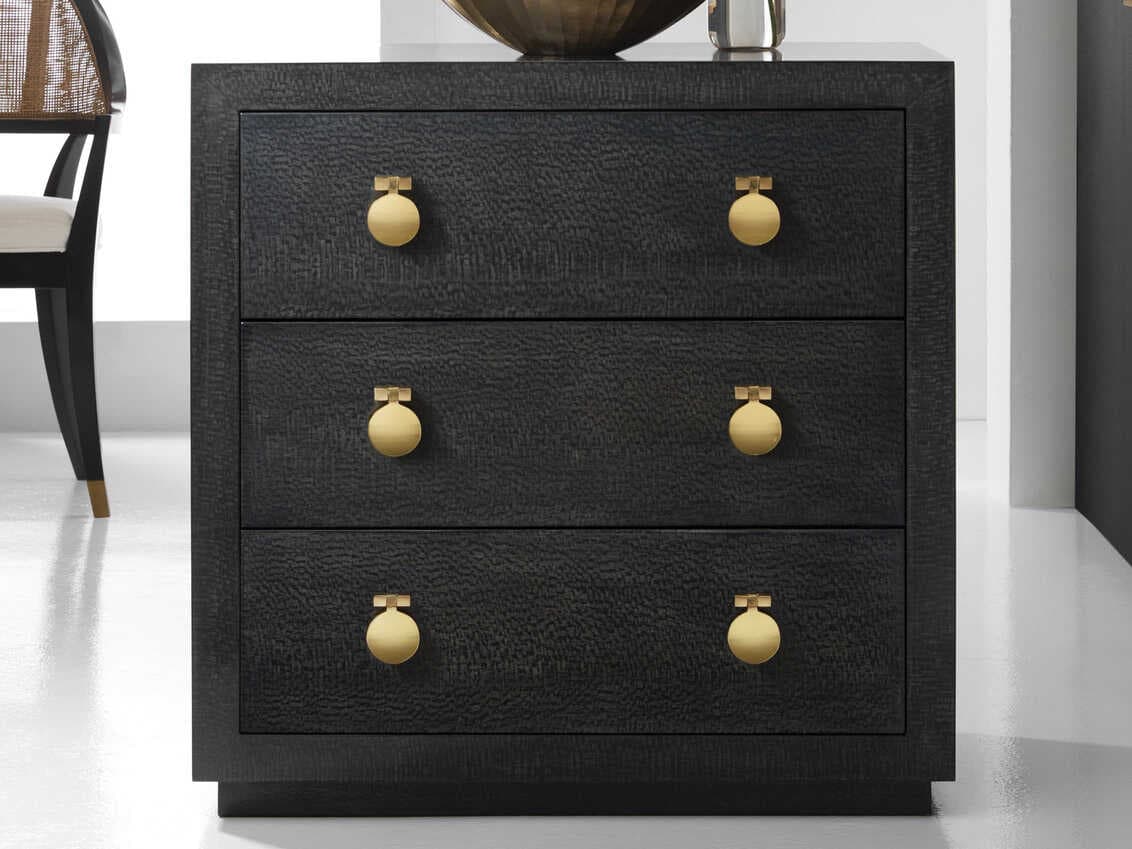 Modern History Home Mirage 3-Drawers Oak Wood Nightstand