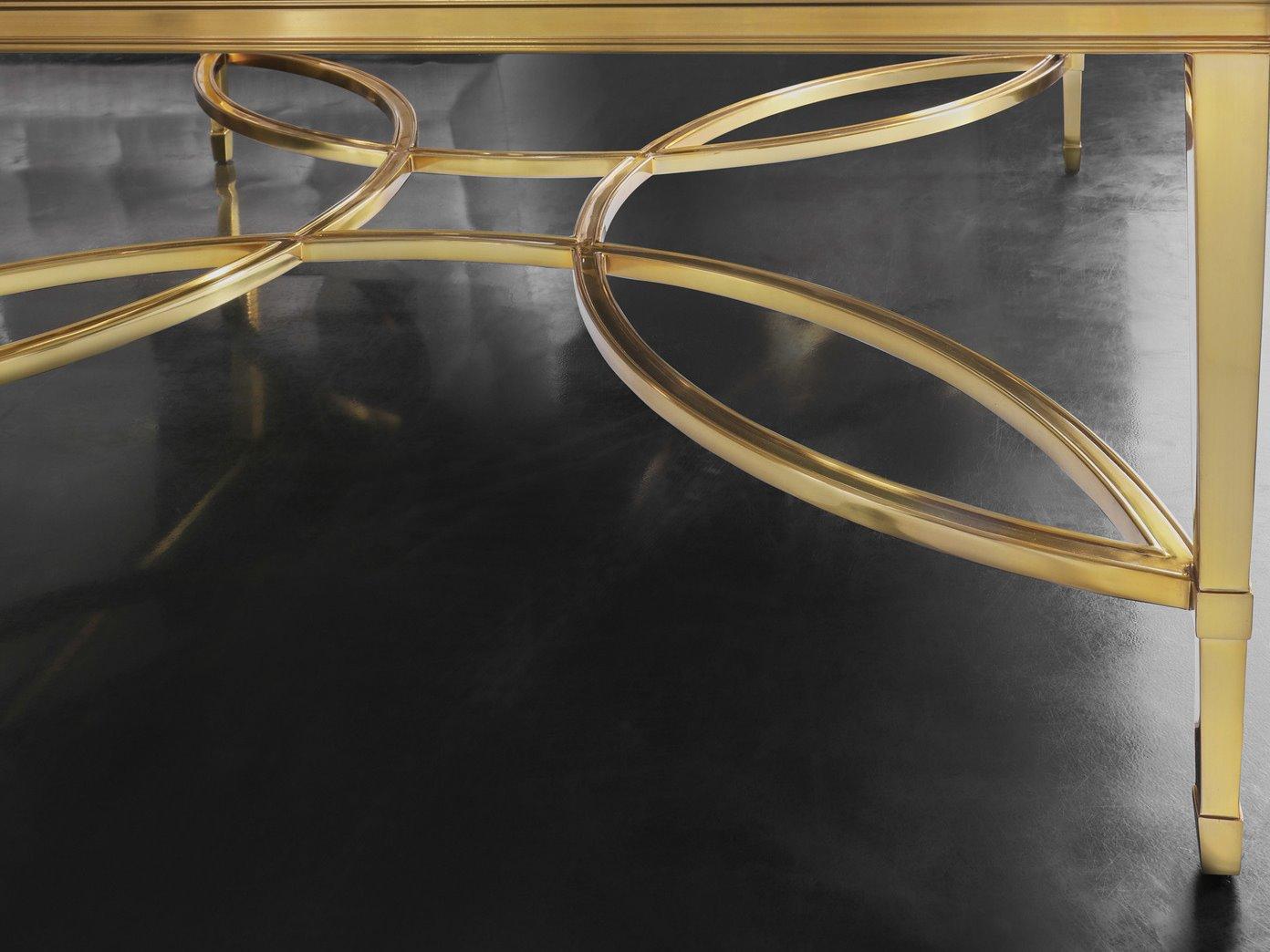 Modern History Home Brielle Rectangular Glass Coffee Table