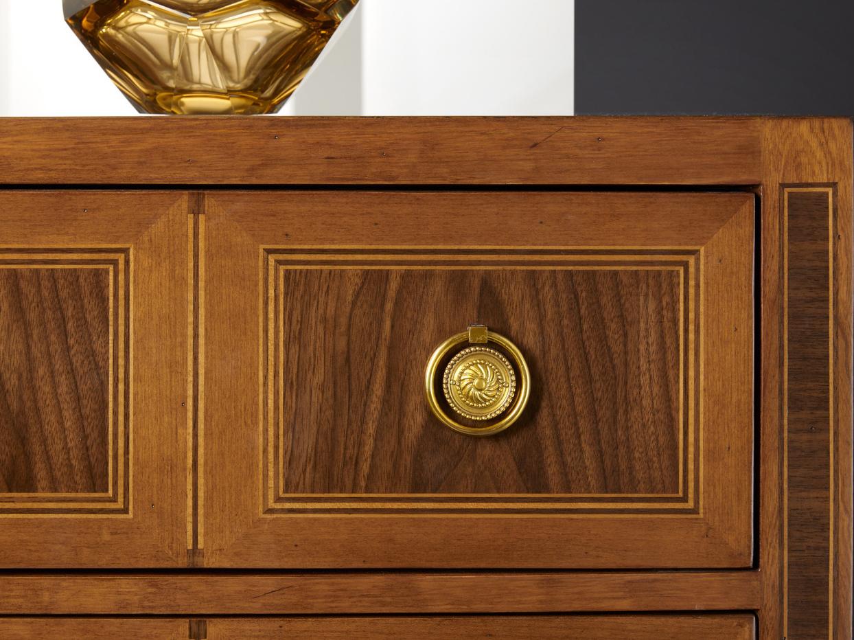 Modern History Home Chambery 3-Drawers Brown Walnut Wood Dresser