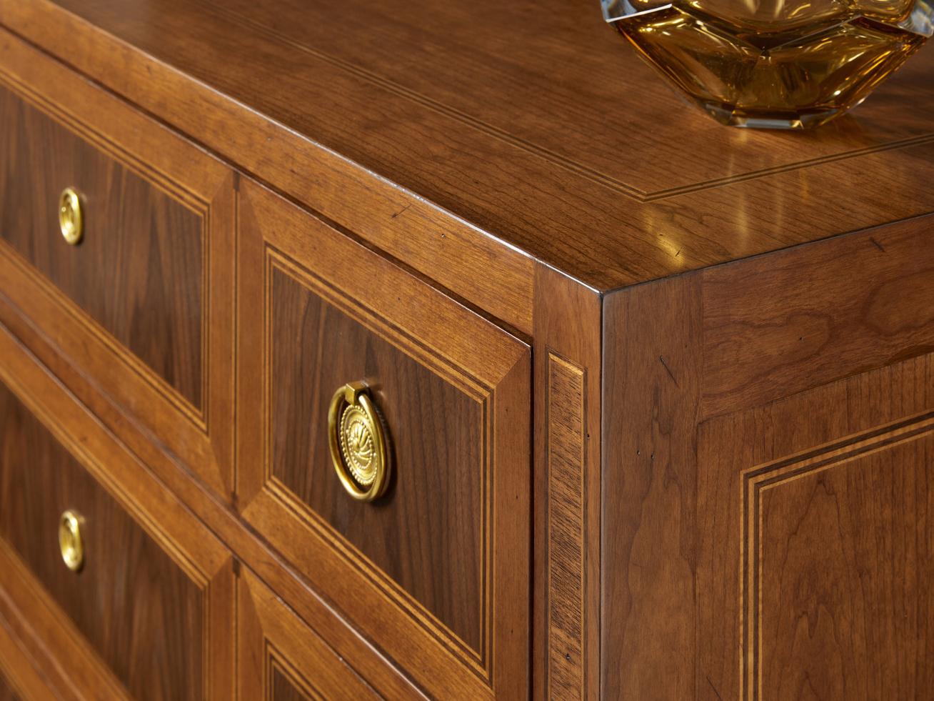 Modern History Home Chambery 3-Drawers Brown Walnut Wood Dresser