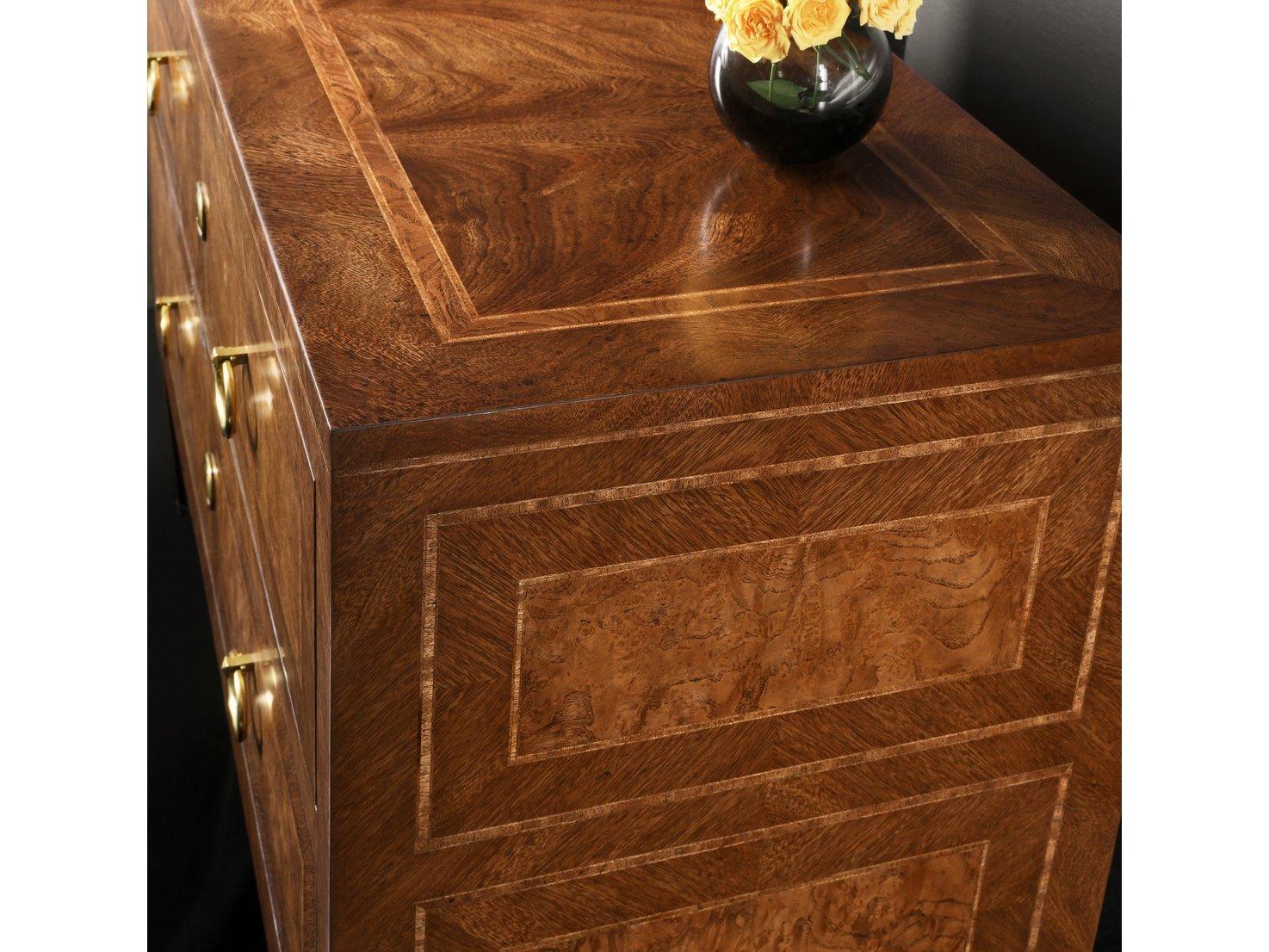 Modern History Home Savona Brown Burlwood Accent Chest