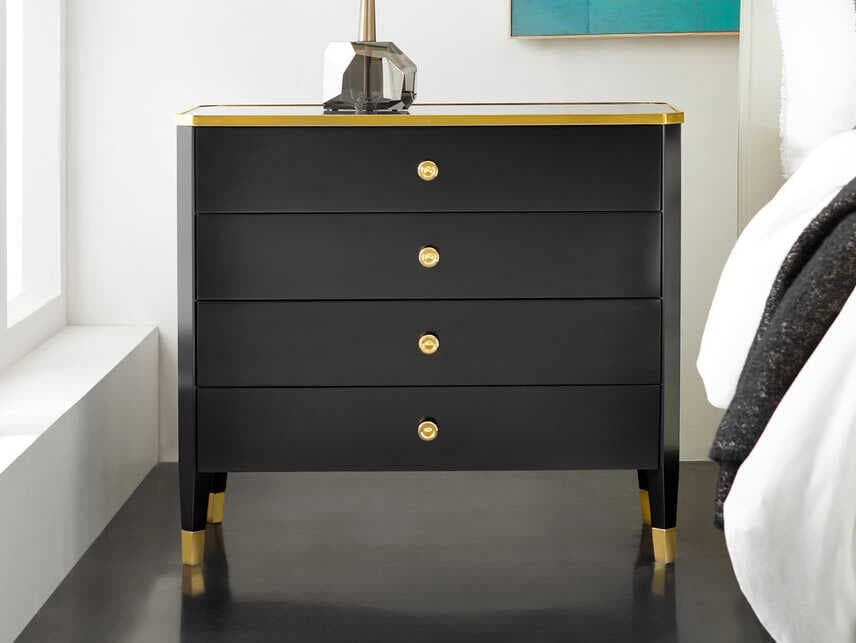 Modern History Home Niles Black Nightstand