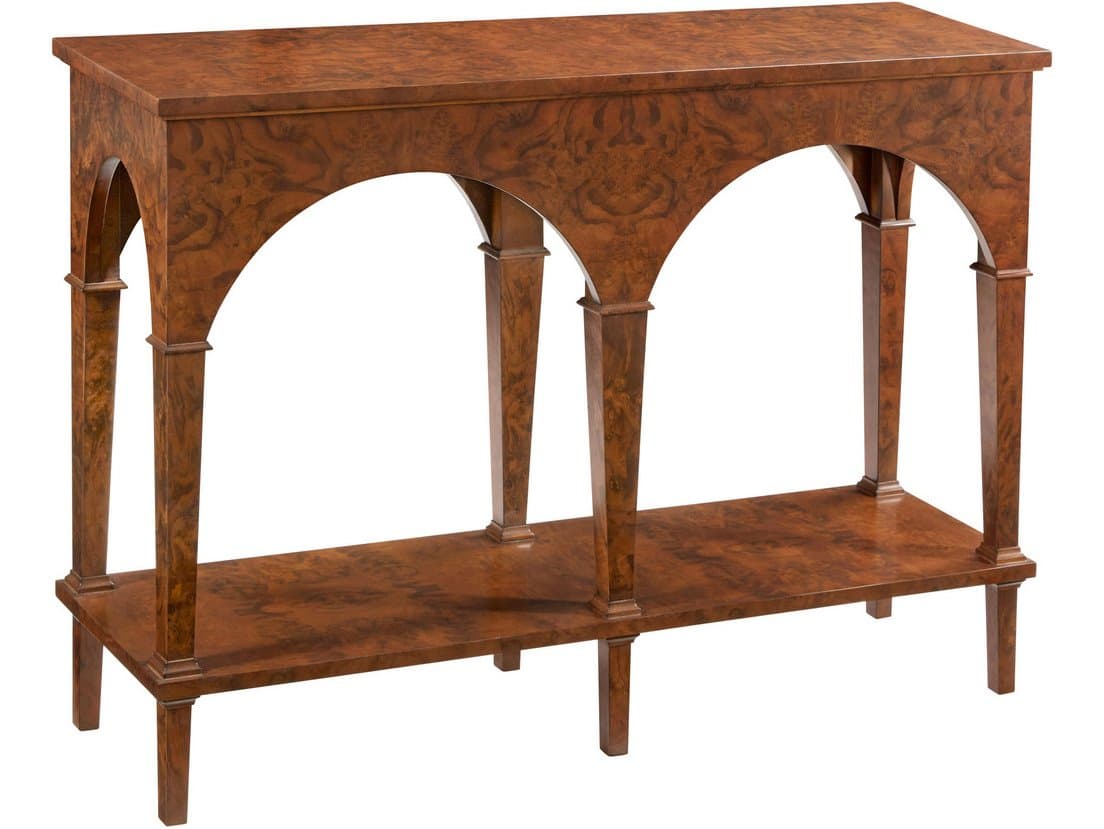 Modern History Home Triomphe Double Arch Rectangular Wood Console Table