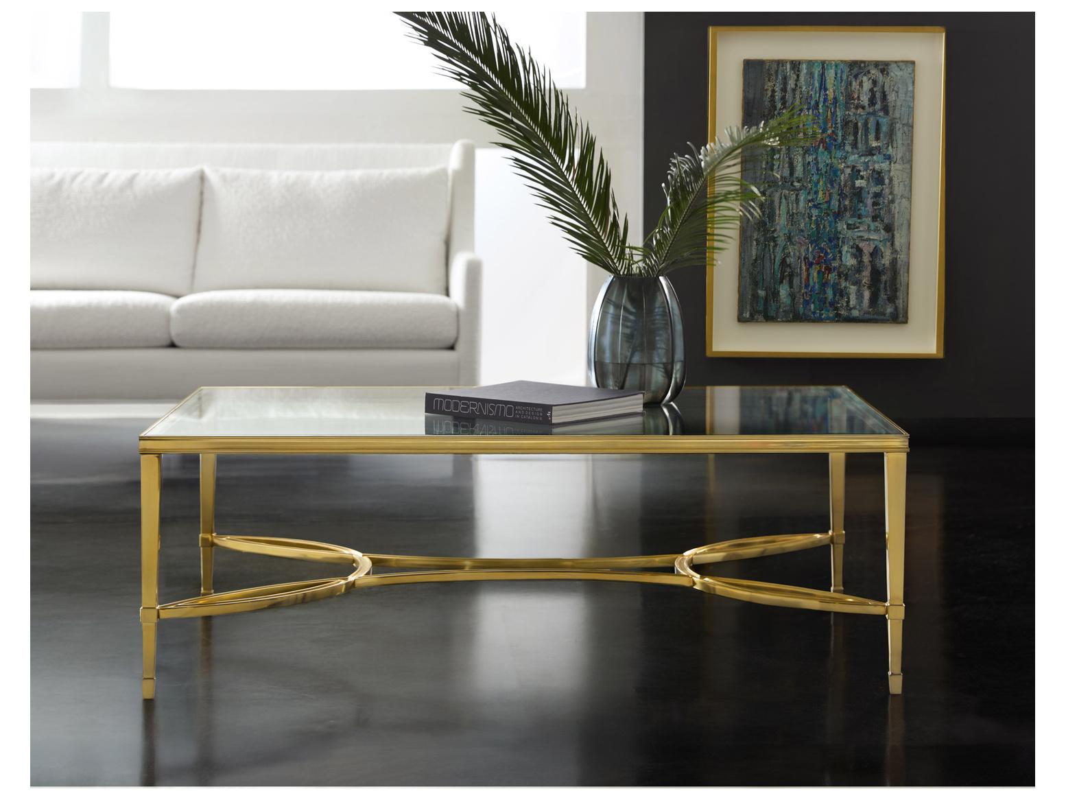 Modern History Home Brielle Rectangular Glass Coffee Table
