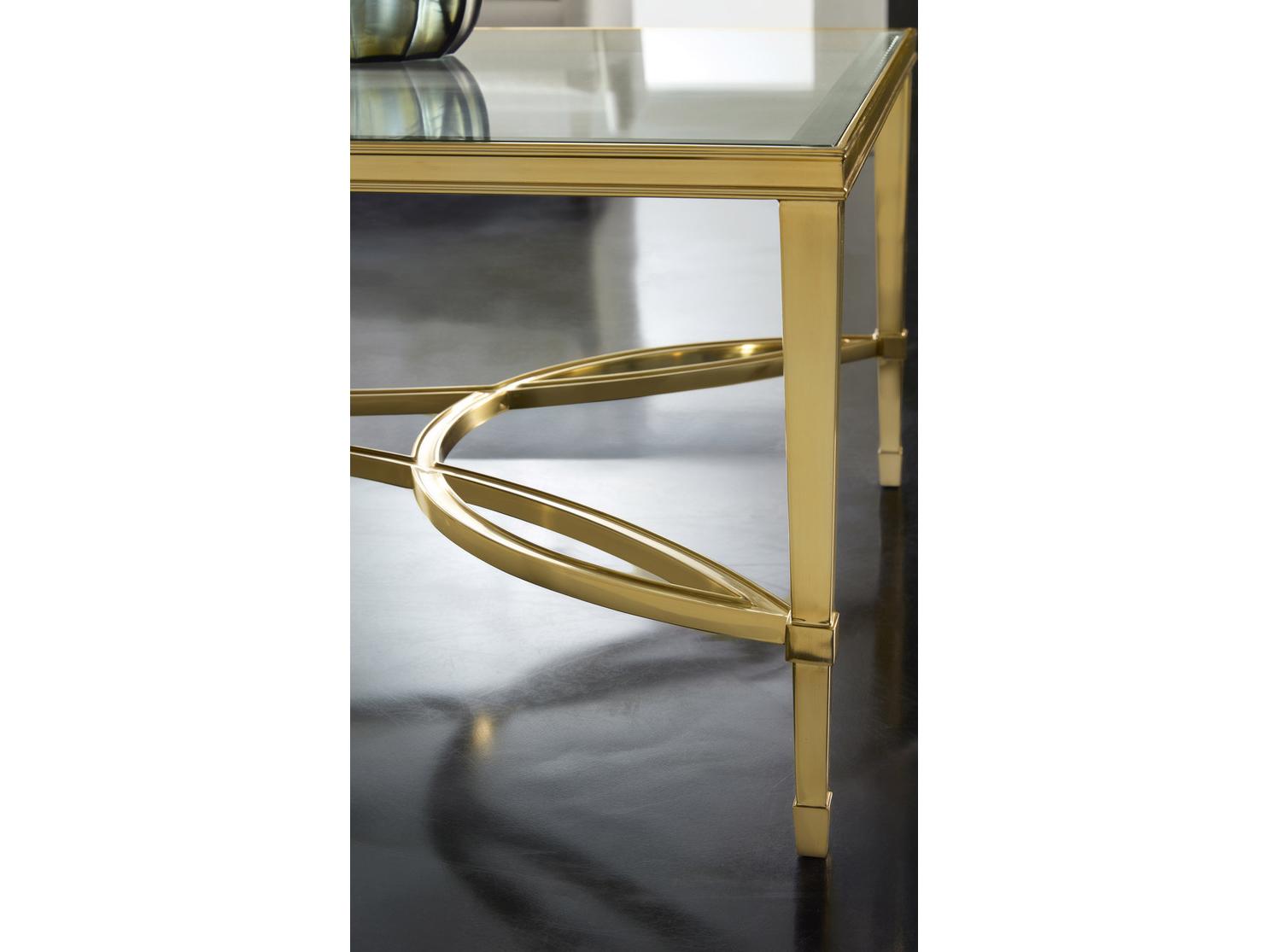 Modern History Home Brielle Rectangular Glass Coffee Table