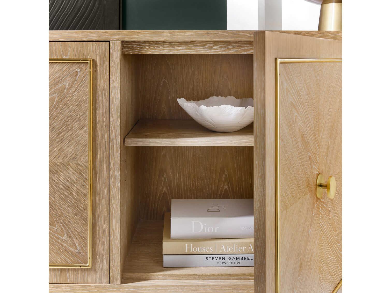 Modern History Home Noelle 70" Oak Wood Sideboard