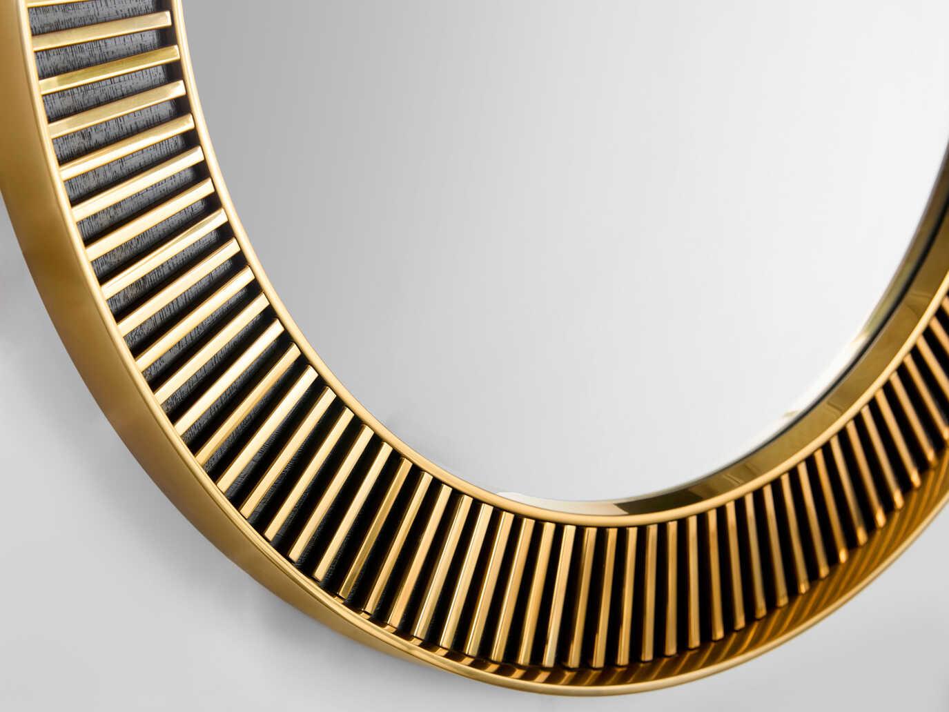 Modern History Home Tuxedo Round Wall Mirror