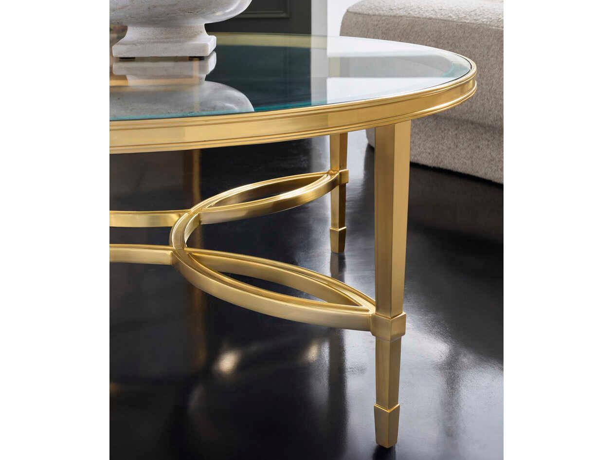Modern History Home Brielle Round Glass End Table