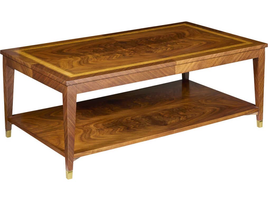 Modern History Home Bezier Rectangular Wood Coffee Table
