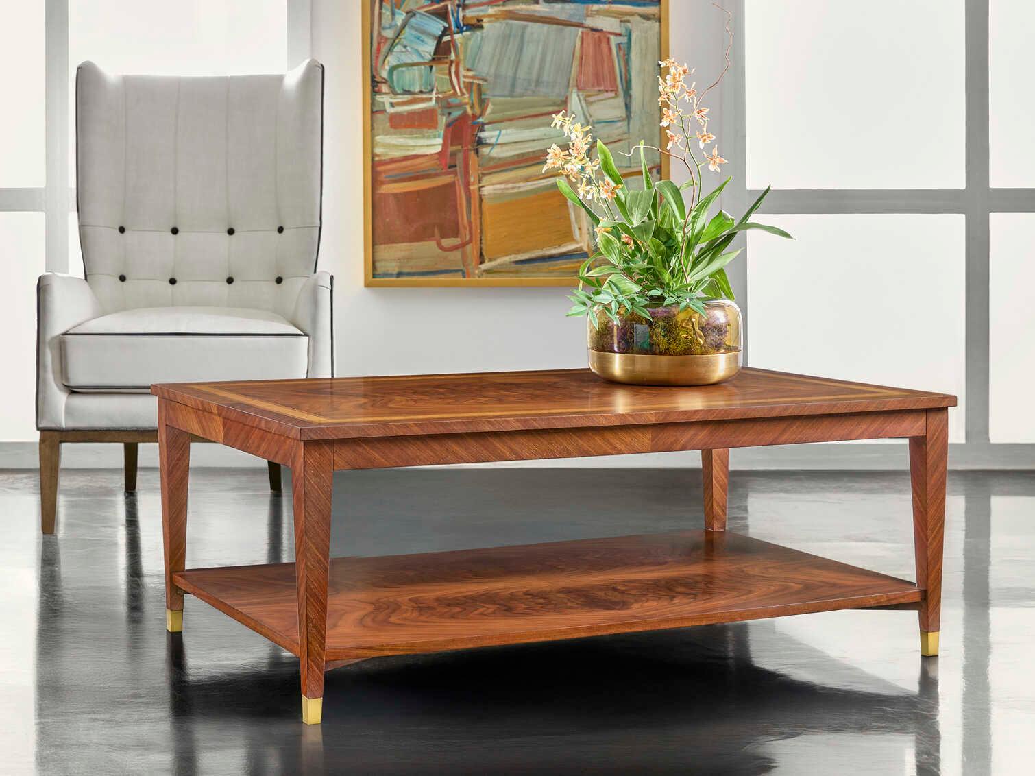Modern History Home Bezier Rectangular Wood Coffee Table