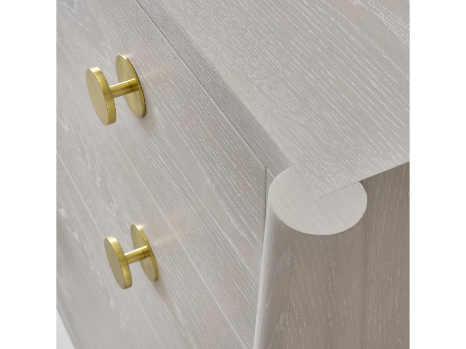 Modern History Home Concourde 3-Drawers Gray Nightstand