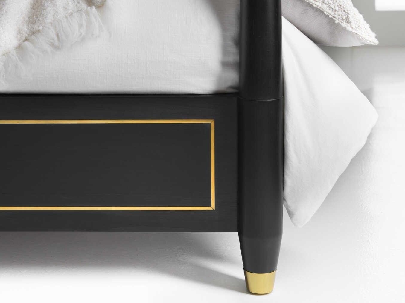 Modern History Home Concourde Ebony Wood King Four Poster Bed