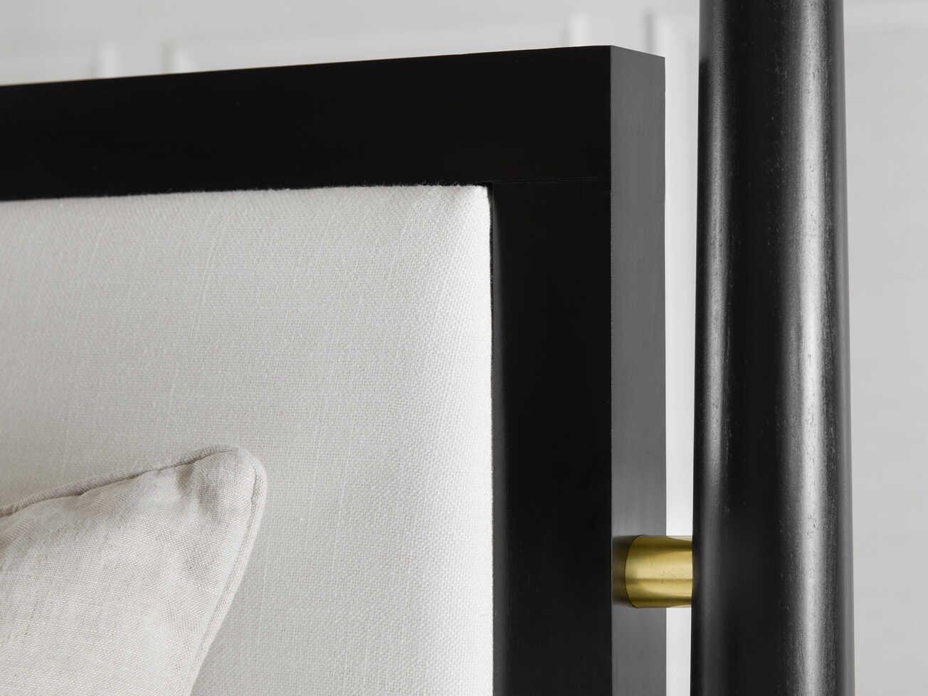 Modern History Home Concourde Ebony Wood King Four Poster Bed