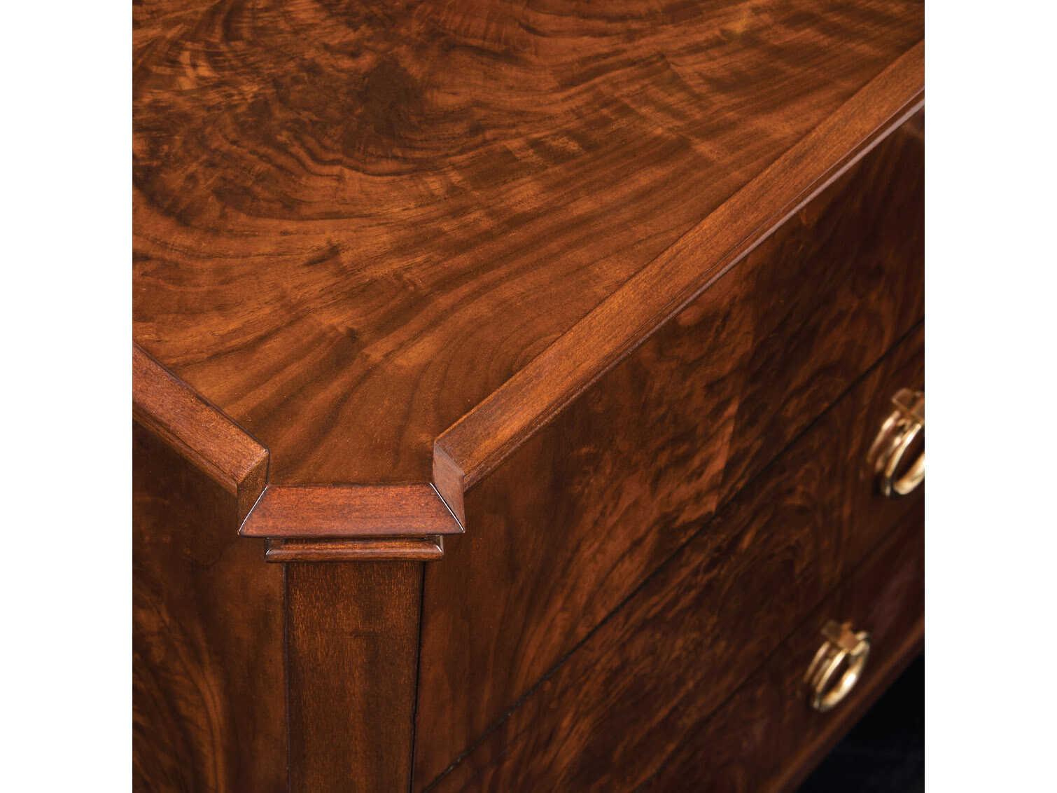 Modern History Home Connery 3-Drawers Brown Oak Wood Nightstand