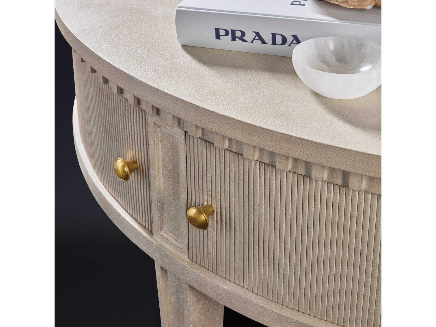 Modern History Home Gustavian Textured Antique Grey Accent Chest