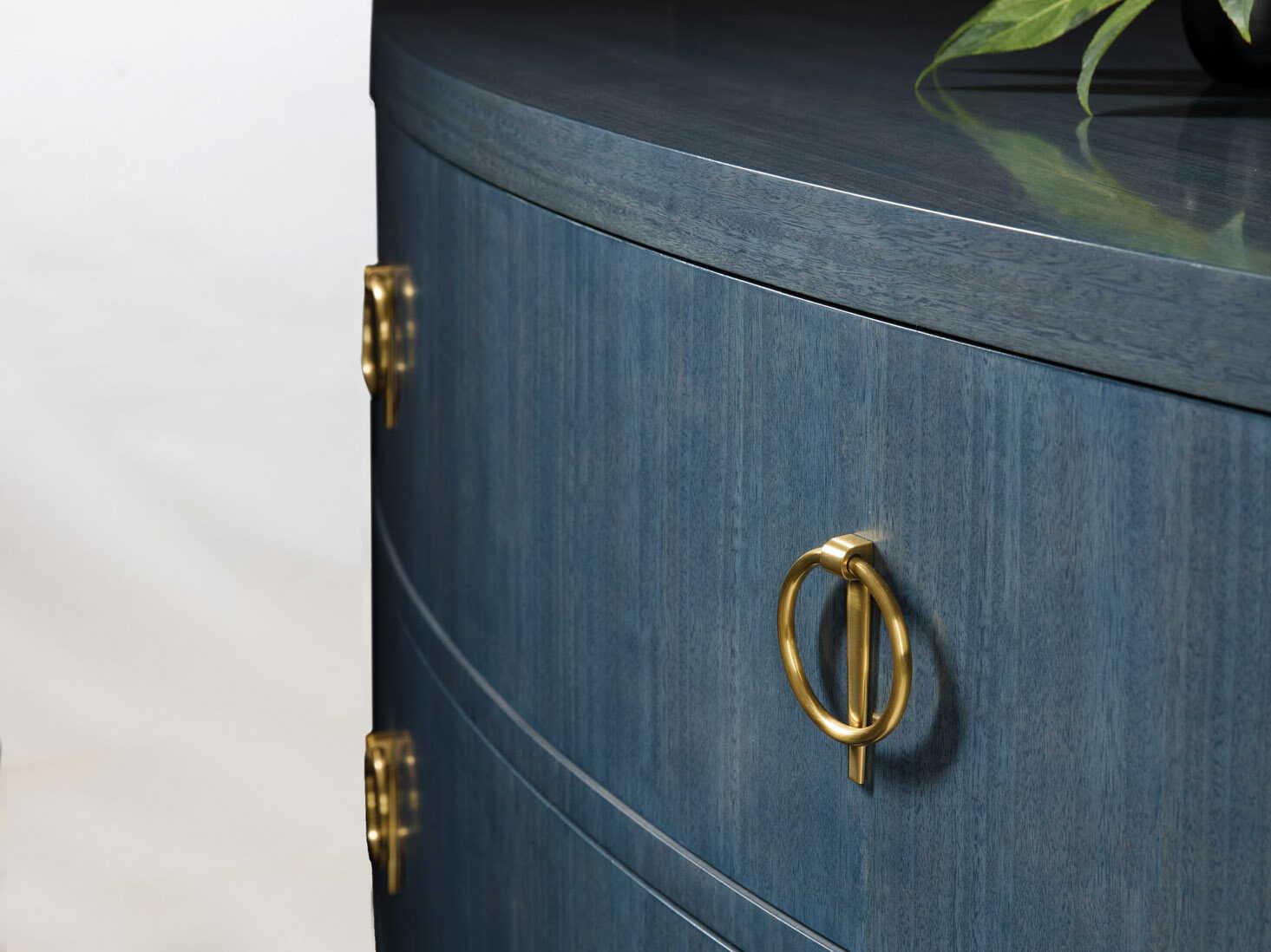 Modern History Home Oceanic Vintage Indigo Blue Accent Chest