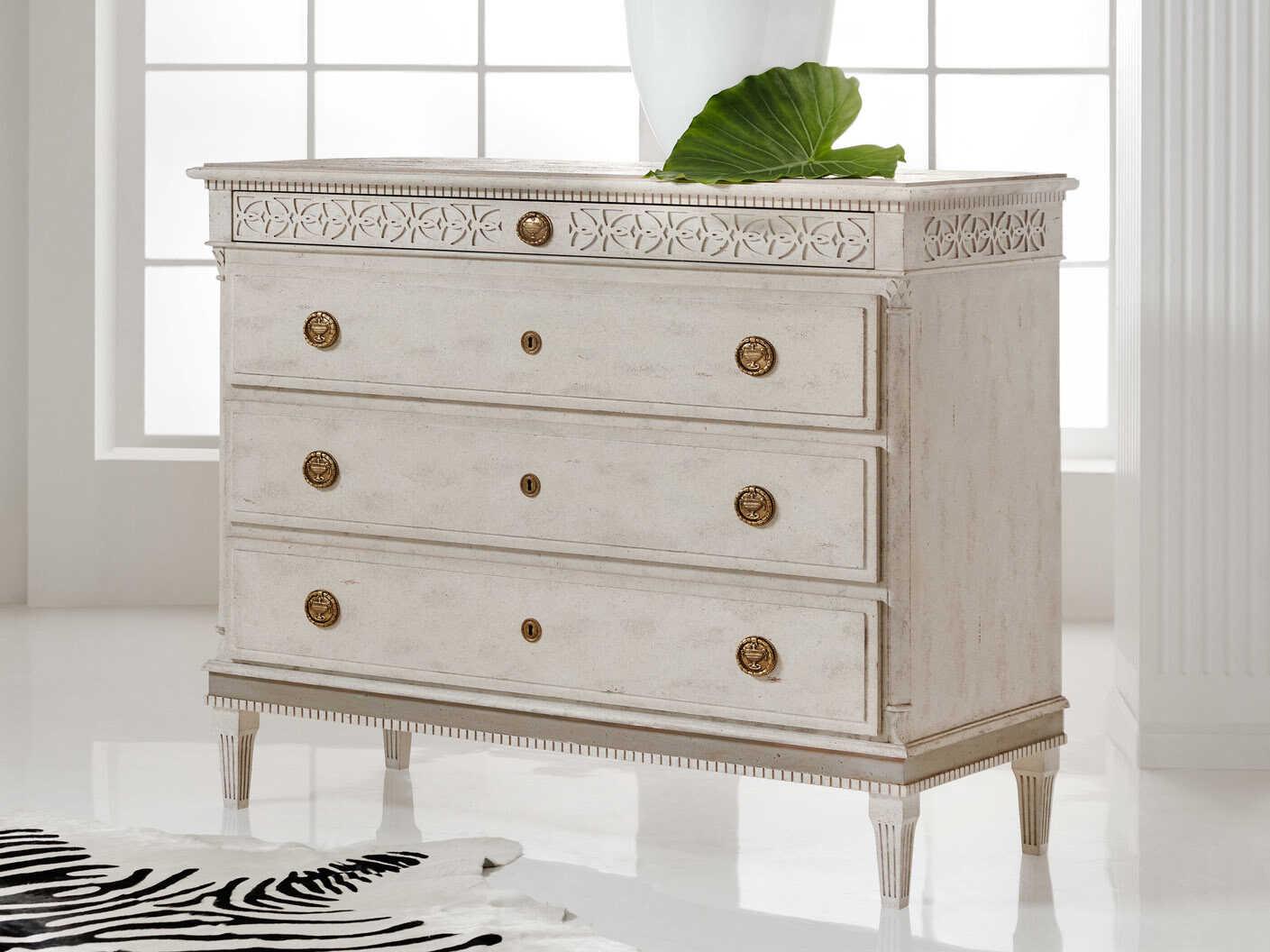 Modern History Home Gustavian White Commode