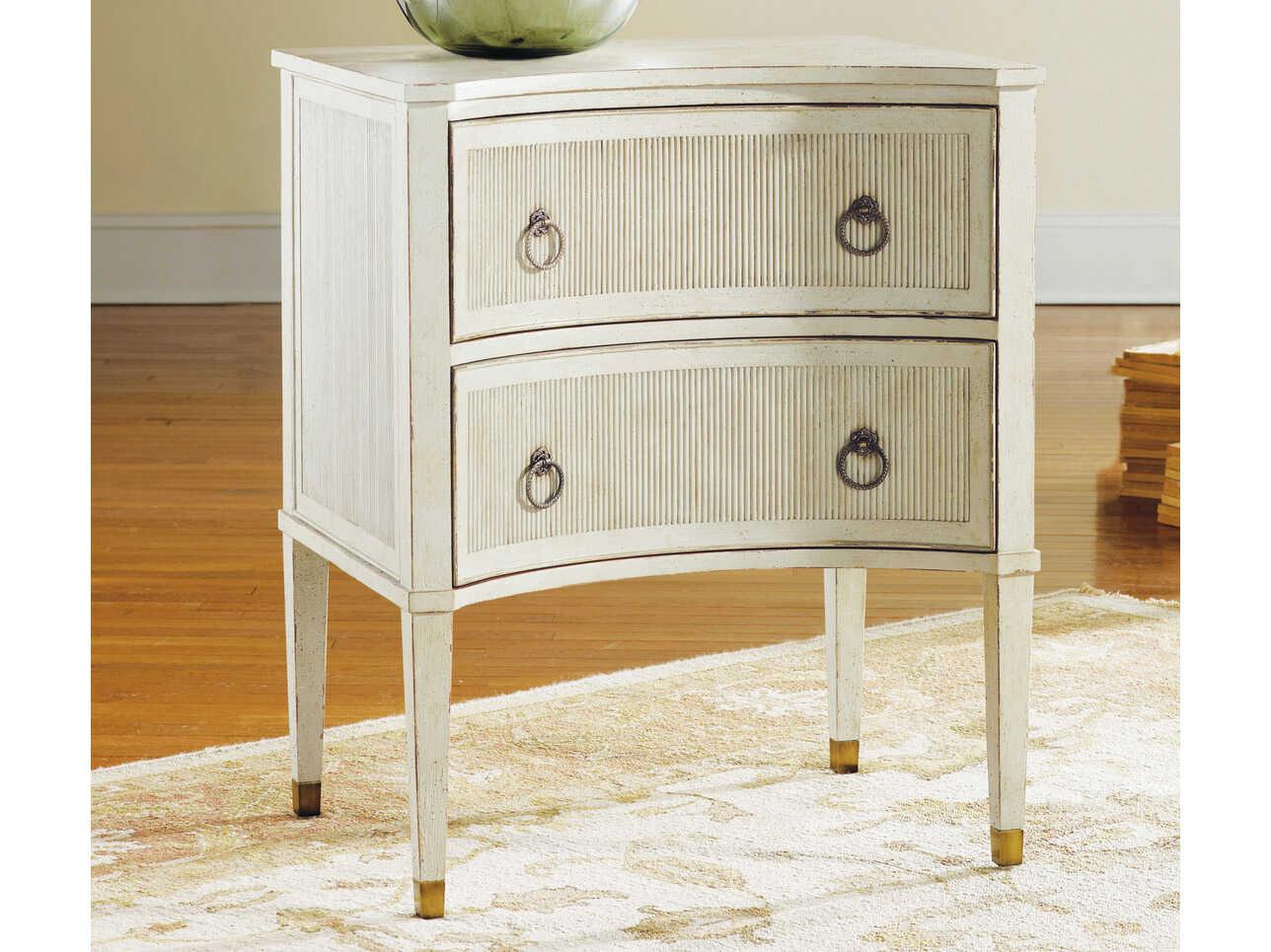 Modern History Home Gustavian 2-Drawers Gray Nightstand