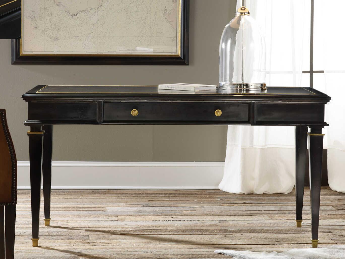 Modern History Home Classical Ebony Painted Black Writing Desk