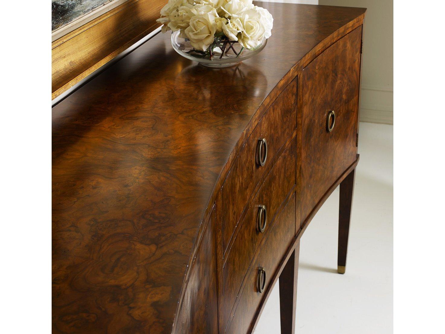 Modern History Home Walnut 80" Burlwood Sideboard