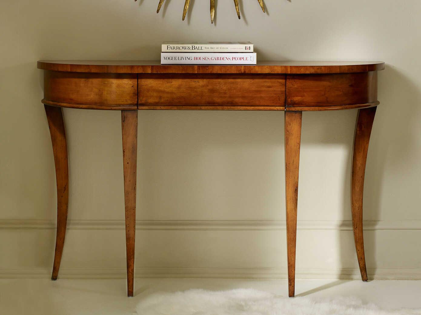 Modern History Home Sanctuary Demilune Wood Console Table