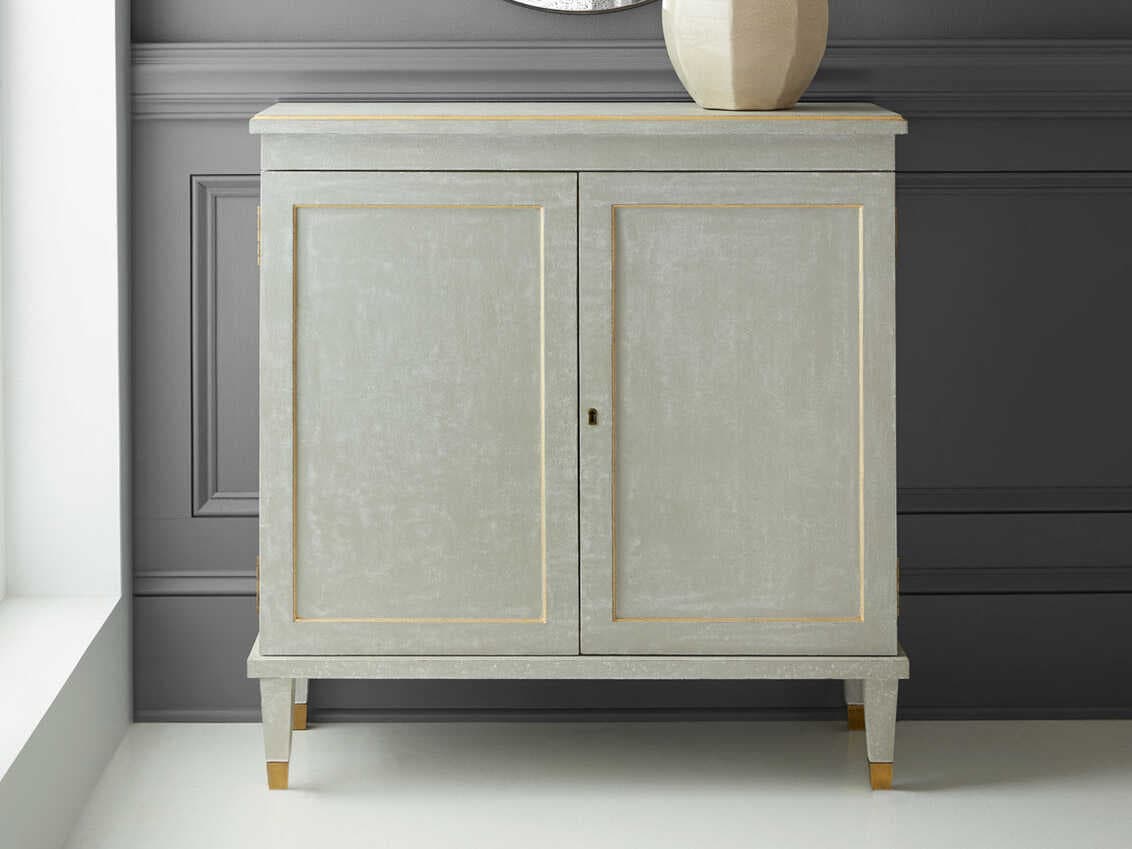 Modern History Home Gustavian Gray Accent Cabinet