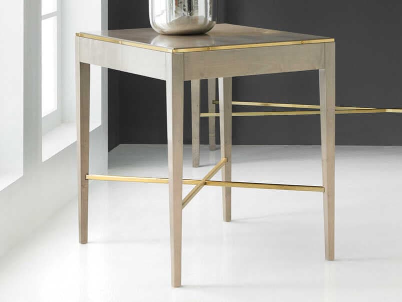 Modern History Home Georgian Rectangular Wood End Table