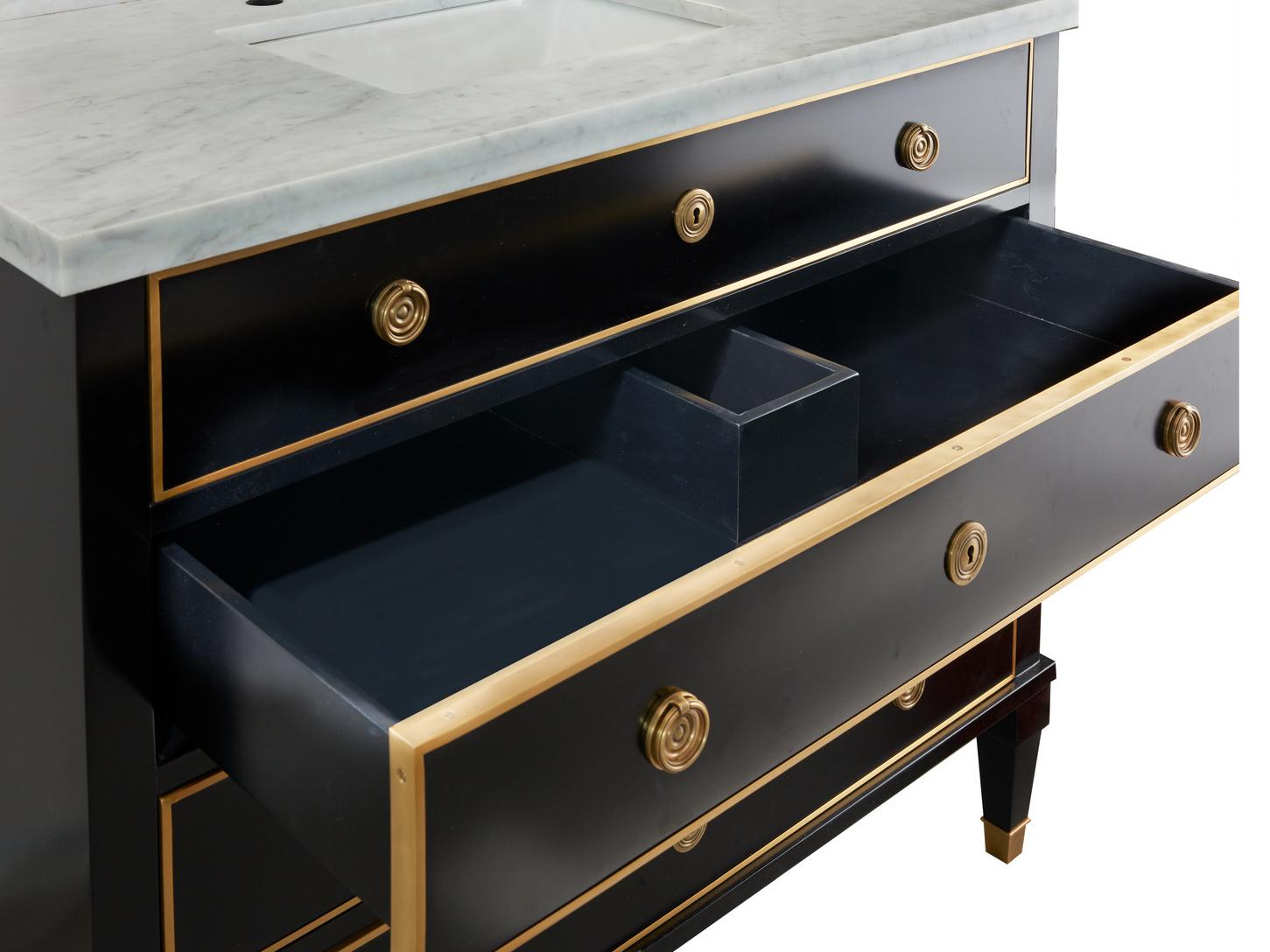 Modern History Home Classical Ebony Painted Vanity